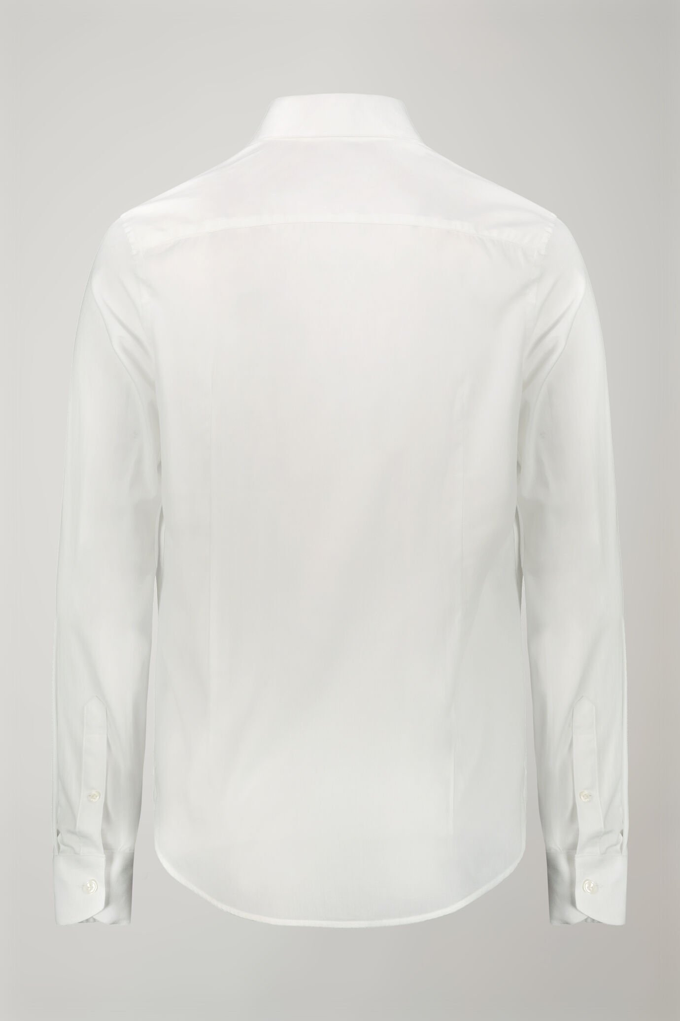 Einfarbiges Herrenhemd mit klassischem Kragen aus 100 % Baumwolle mit Fischgrätmuster in normaler Passform image number 6