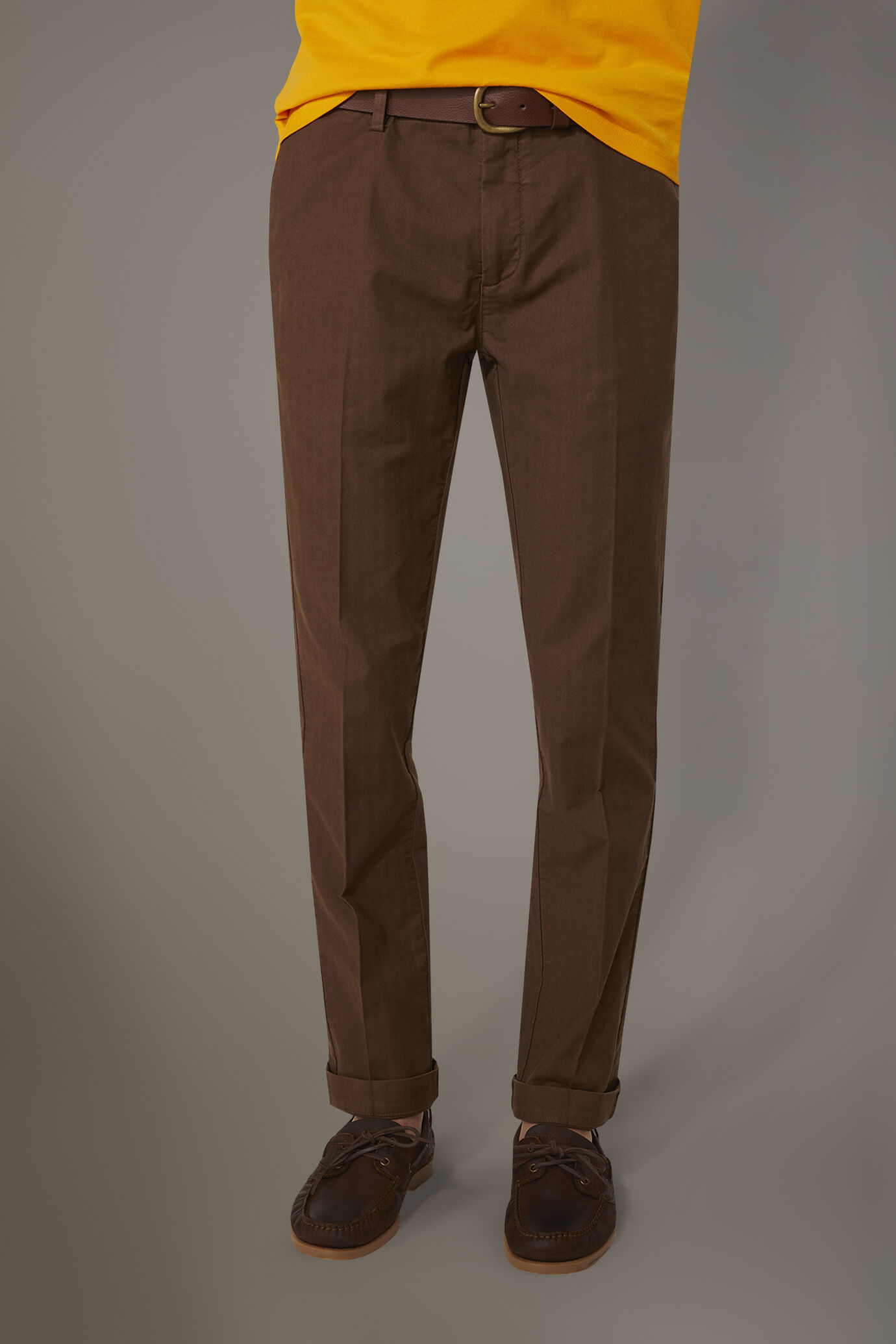 Pantalone chino regular fit costruzione a spina di pesce image number 1