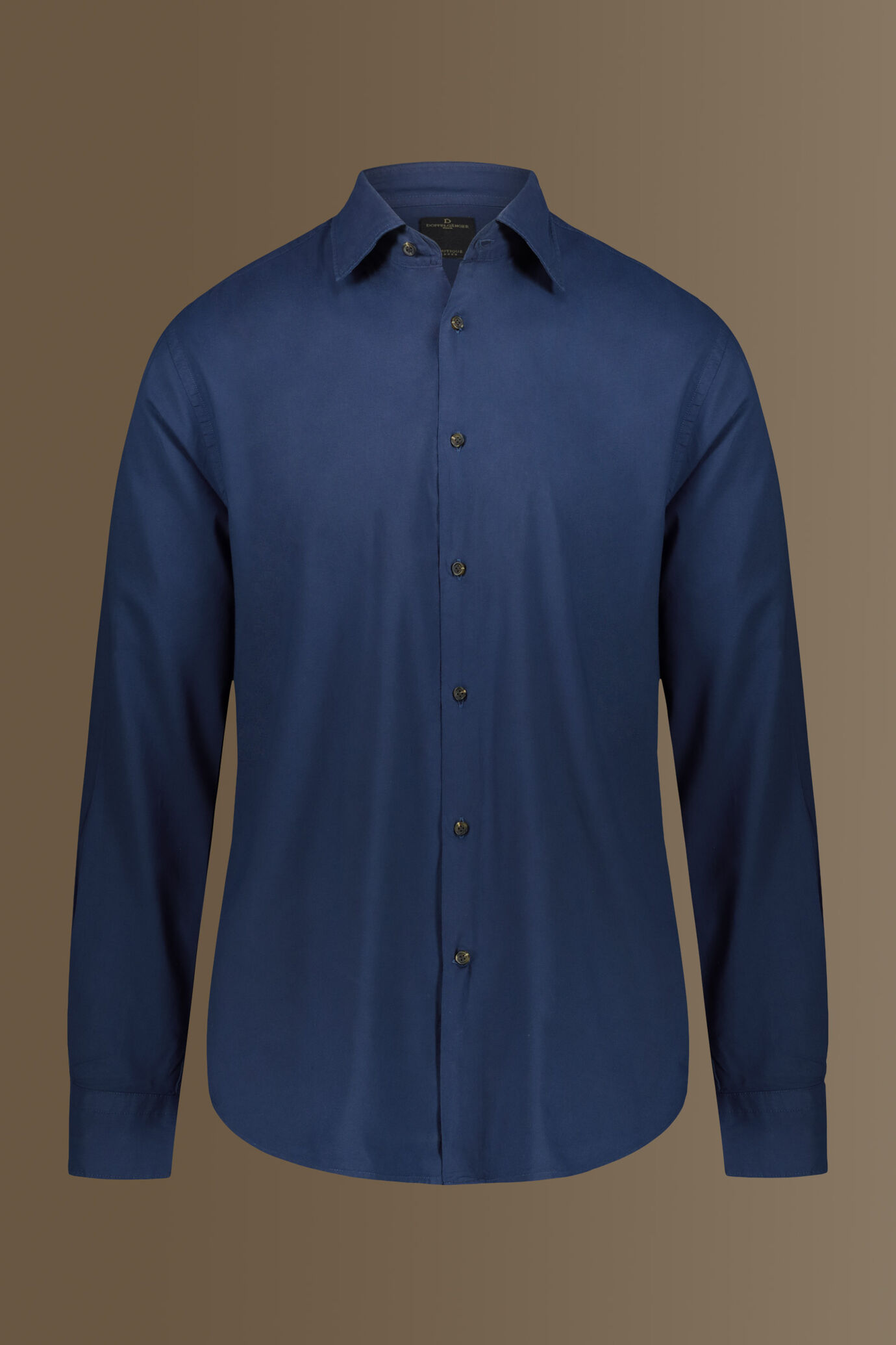 Camicia casual uomo collo francese in mussola di cotone image number 4