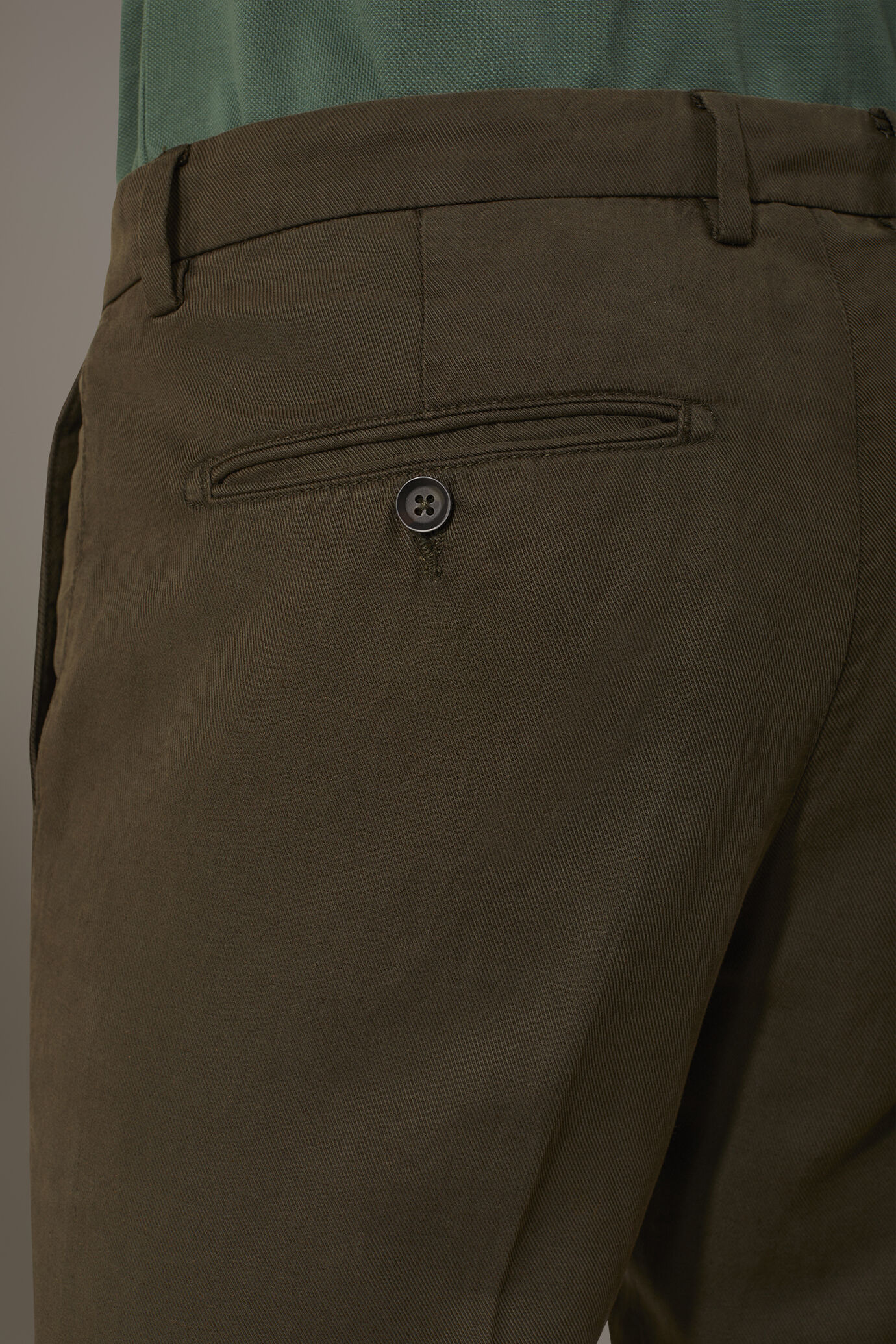 Regular fit linen blend chino trousers twill construction image number 2
