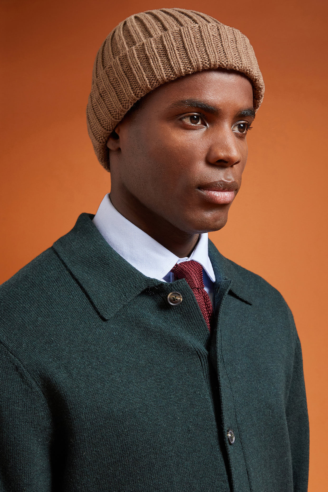 Berretto uomo in maglia a coste Wool Blend image number 1