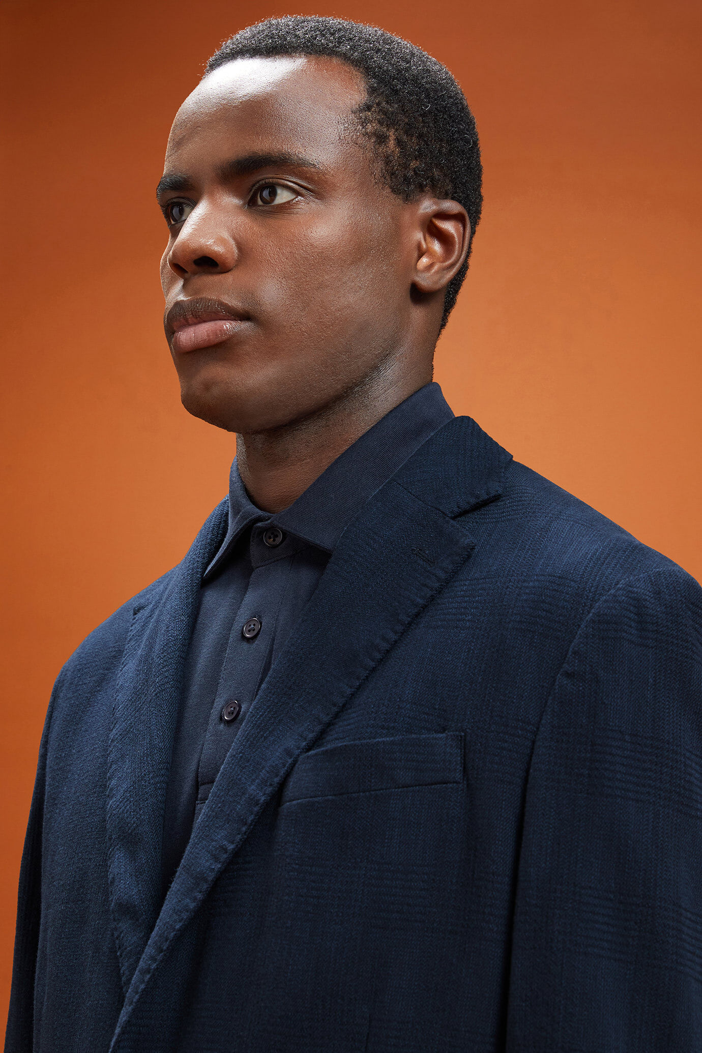 Veste homme à simple boutonnage, non doublée avec poches plaquées, motif prince-de-galles, coupe régulière image number 3