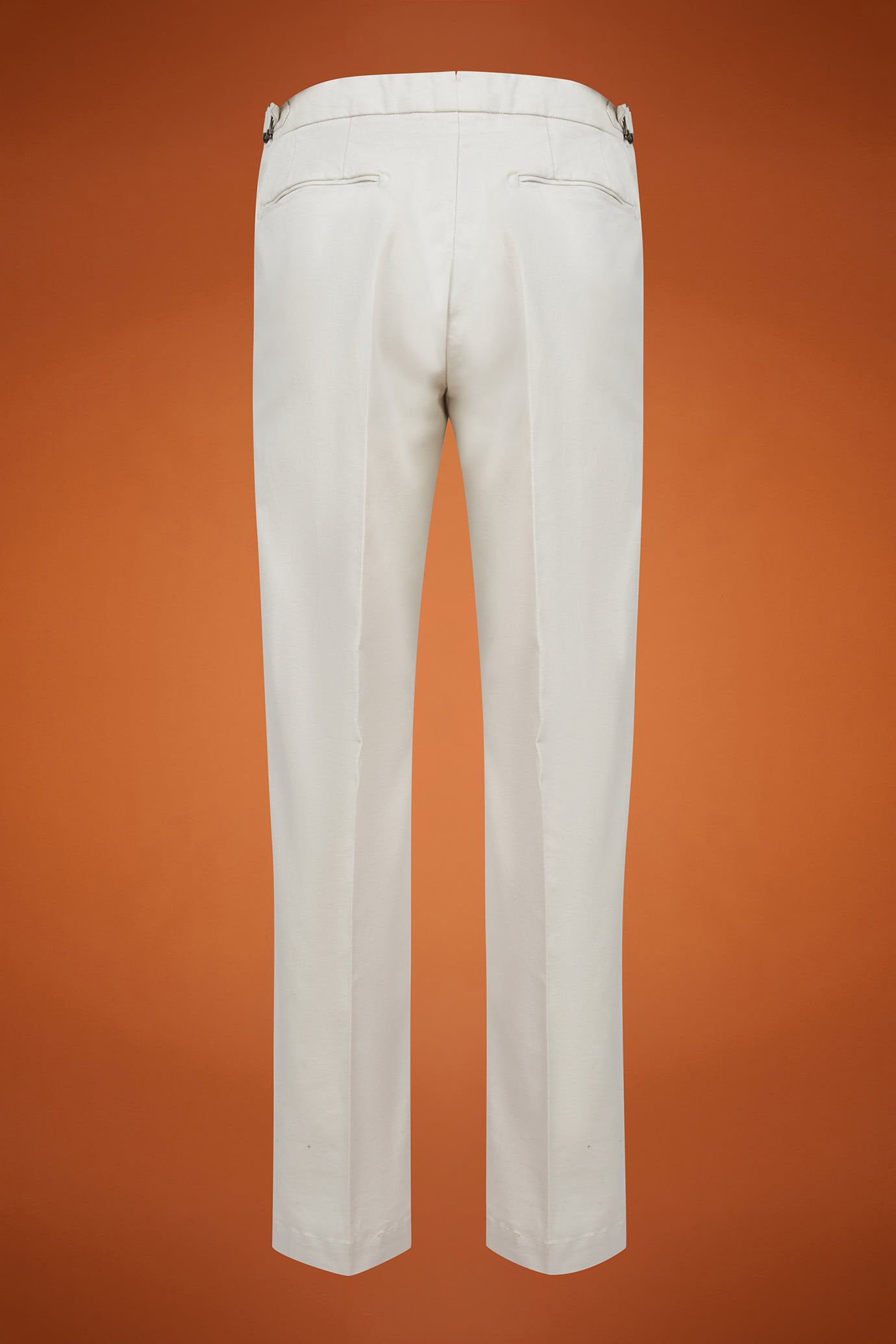 Pantalone uomo doppia pinces tessuto in tela diagonale regular fit image number 1