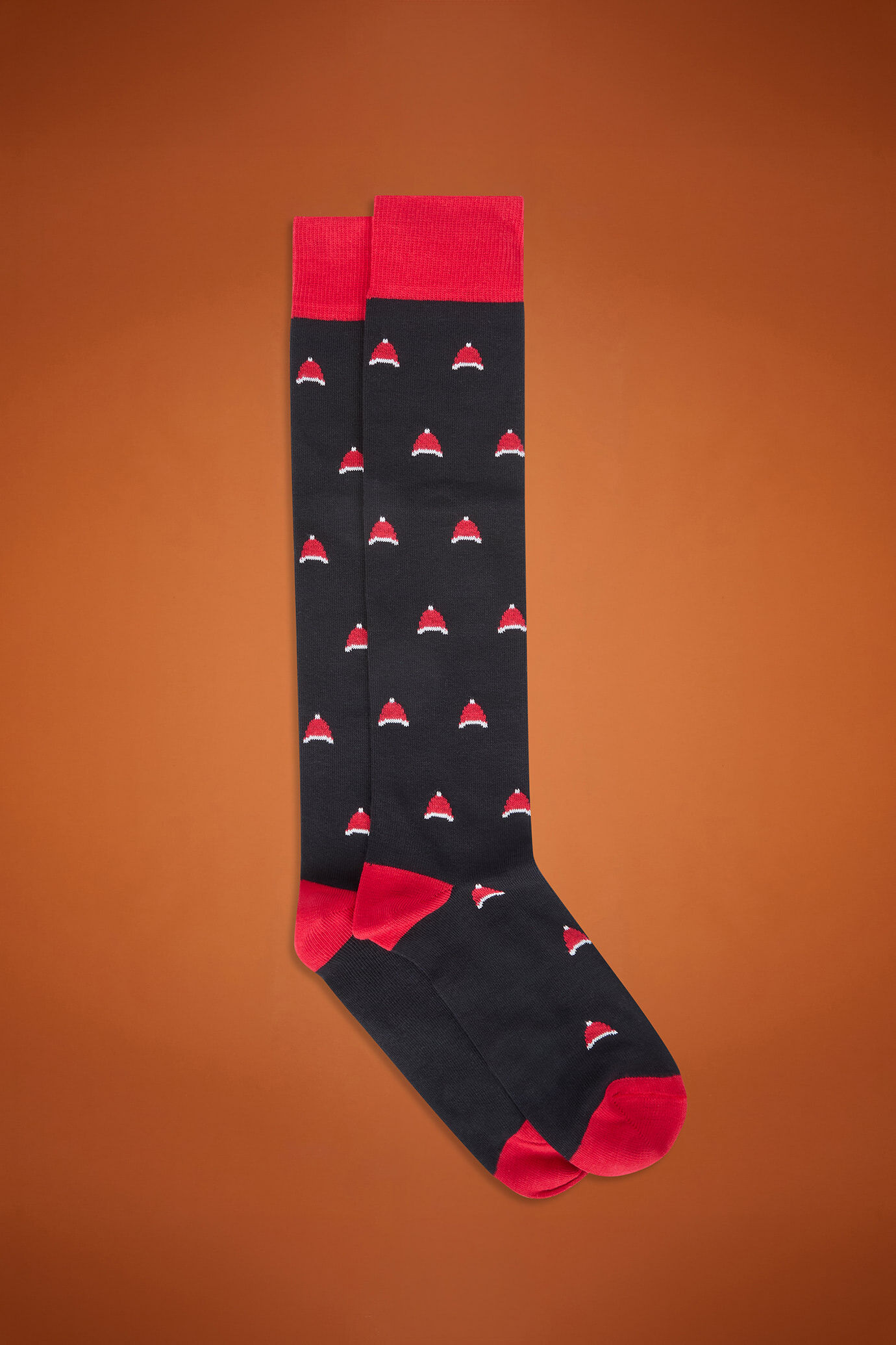 Chaussettes longues en jersey pour homme, motif à pois, fabriquées en Italie