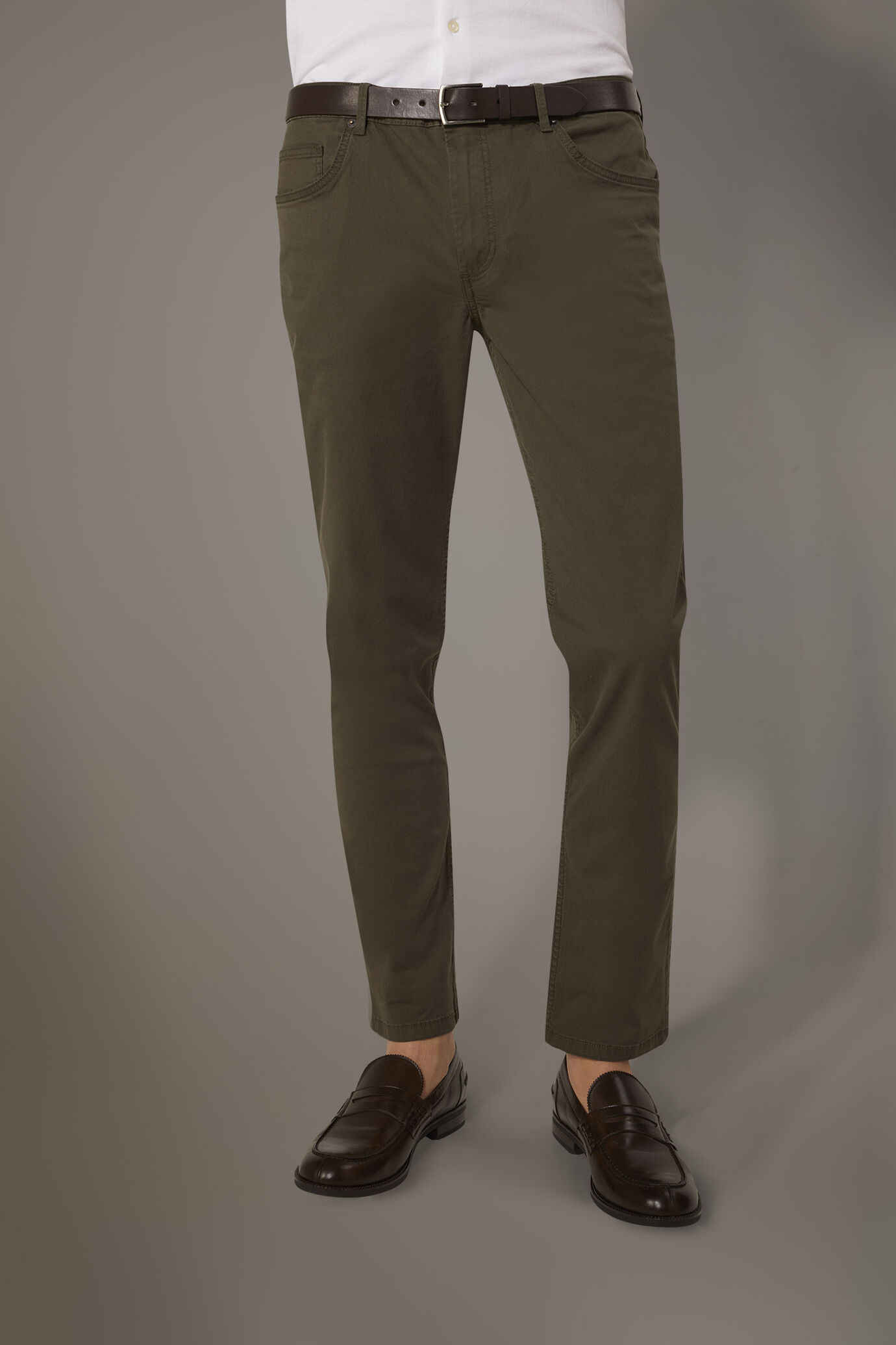 Pantalon 5 poches coupe r&eacute;guli&egrave;re en twill image number 1