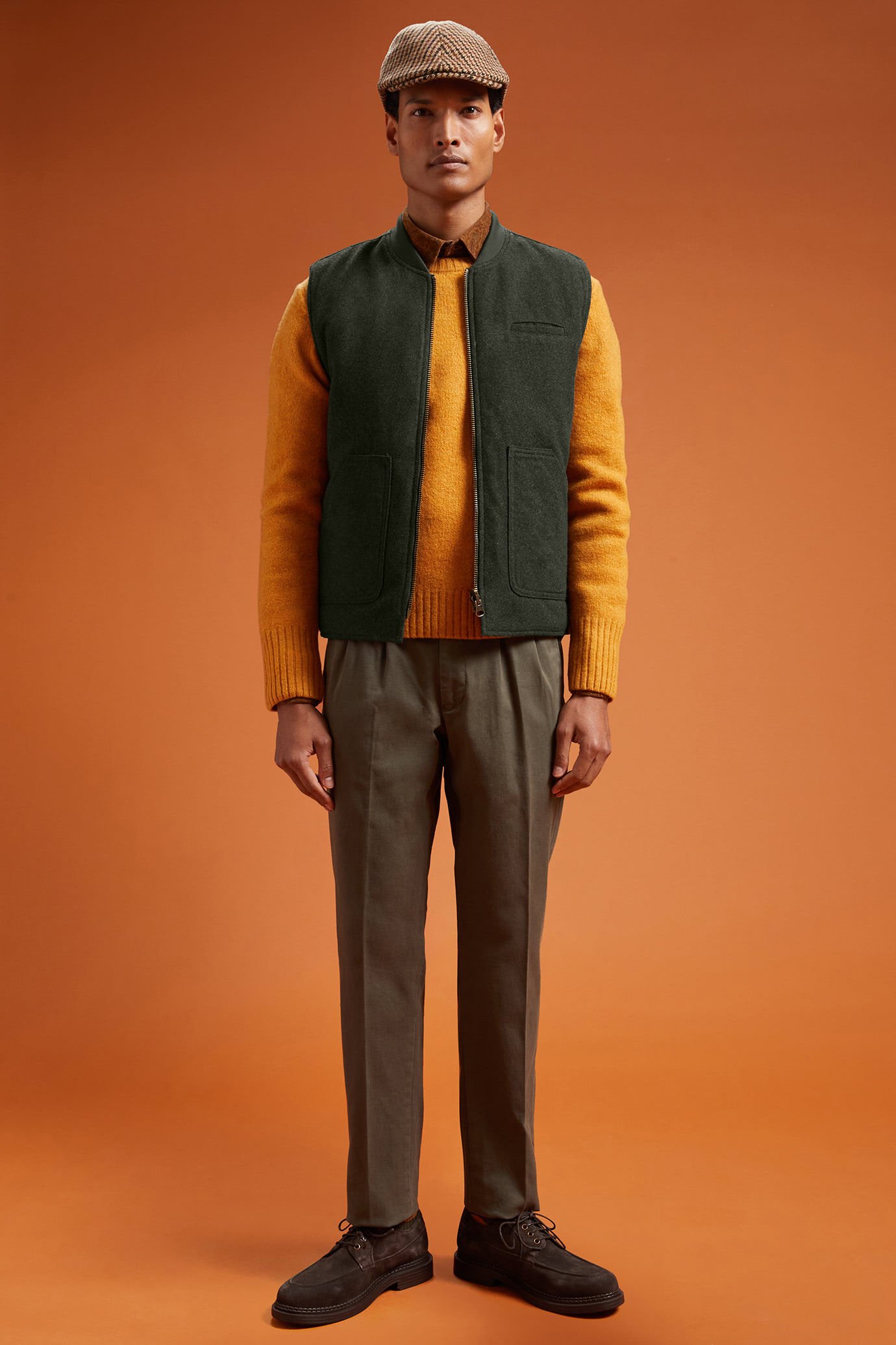 Gilet homme matelassé et réversible, coupe classique