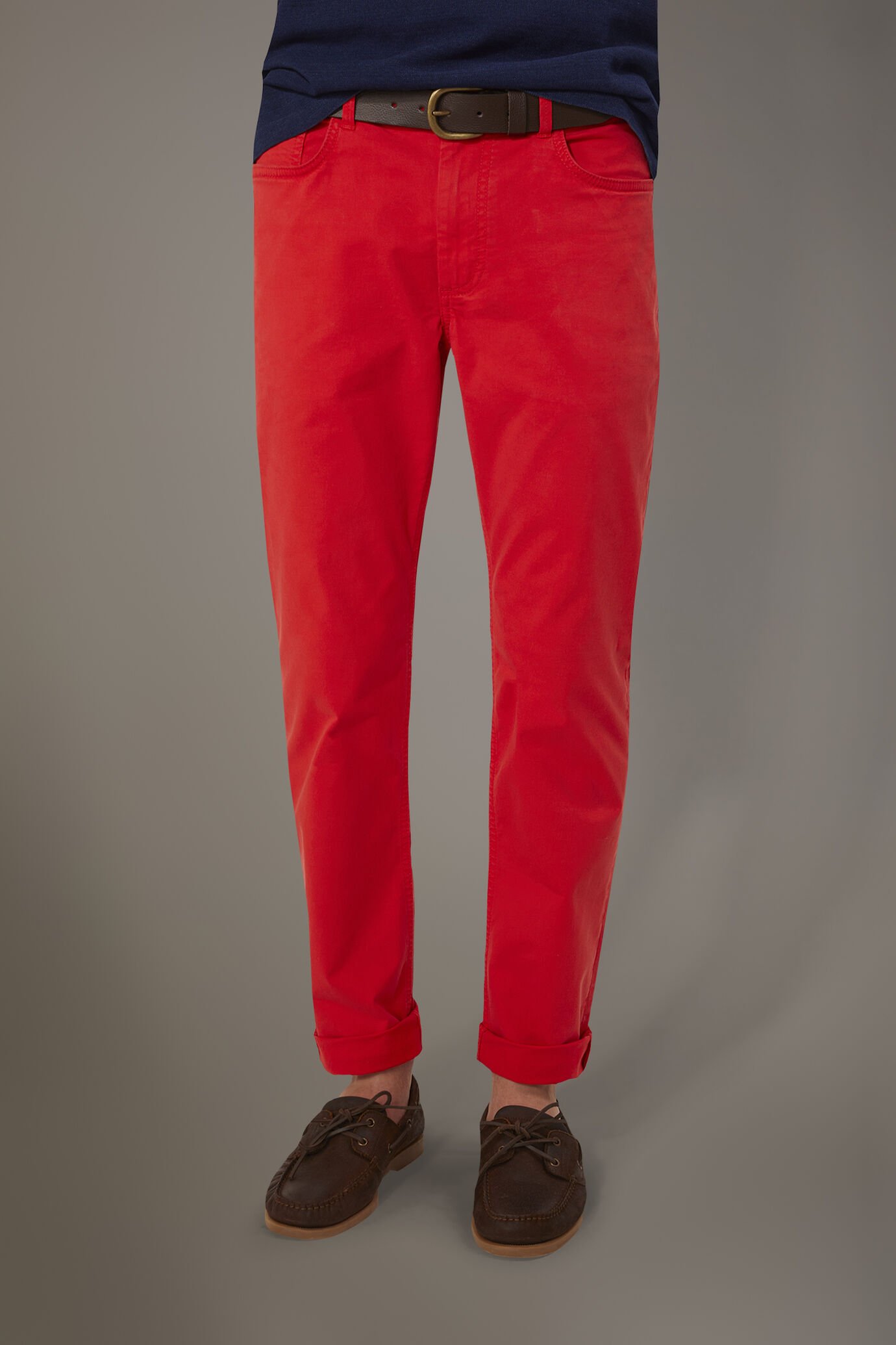 Pantalone 5 tasche regular fit costruzione twill image number 1