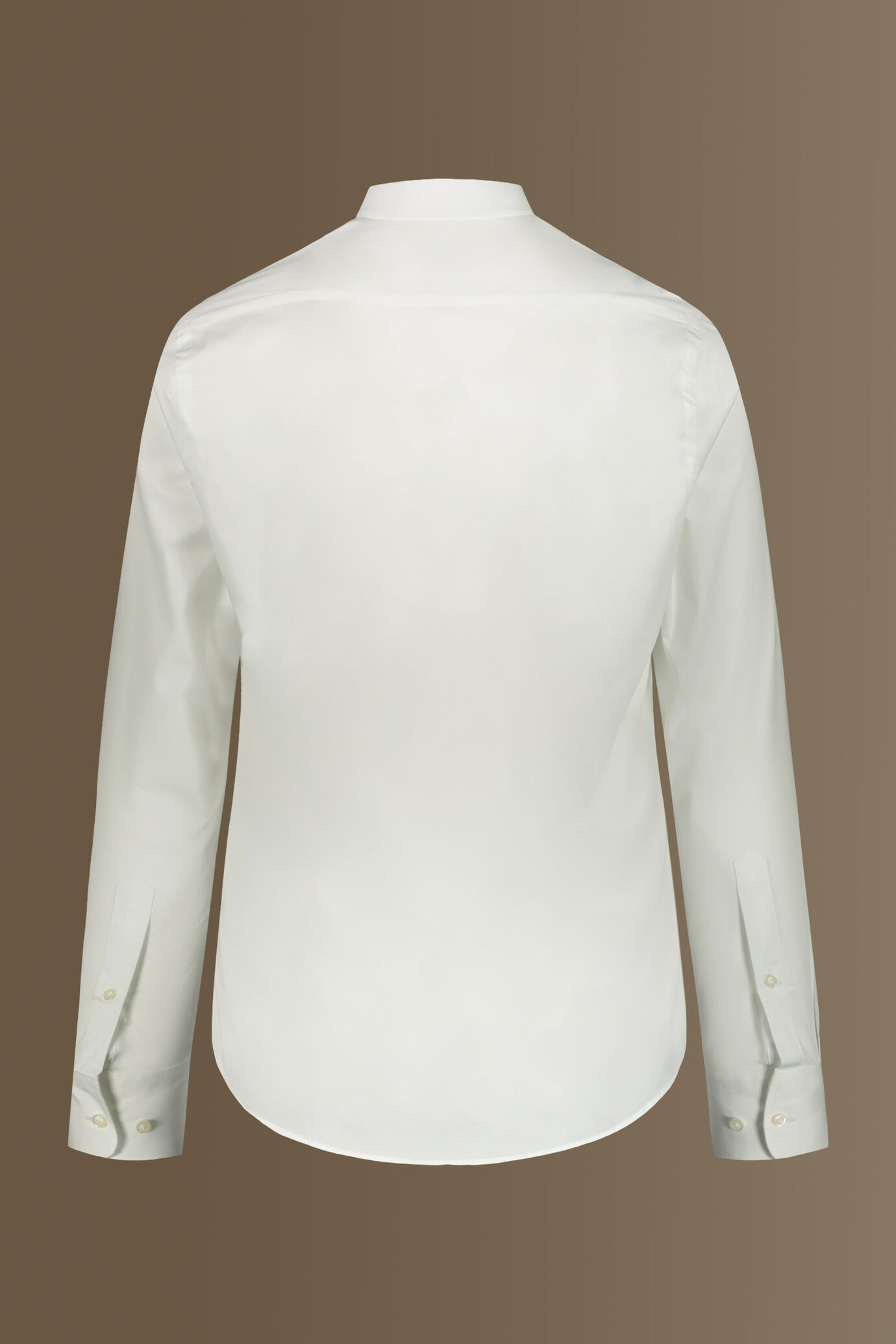 Camicia classica bianca uomo collo francese tinta unita fiammato image number 1