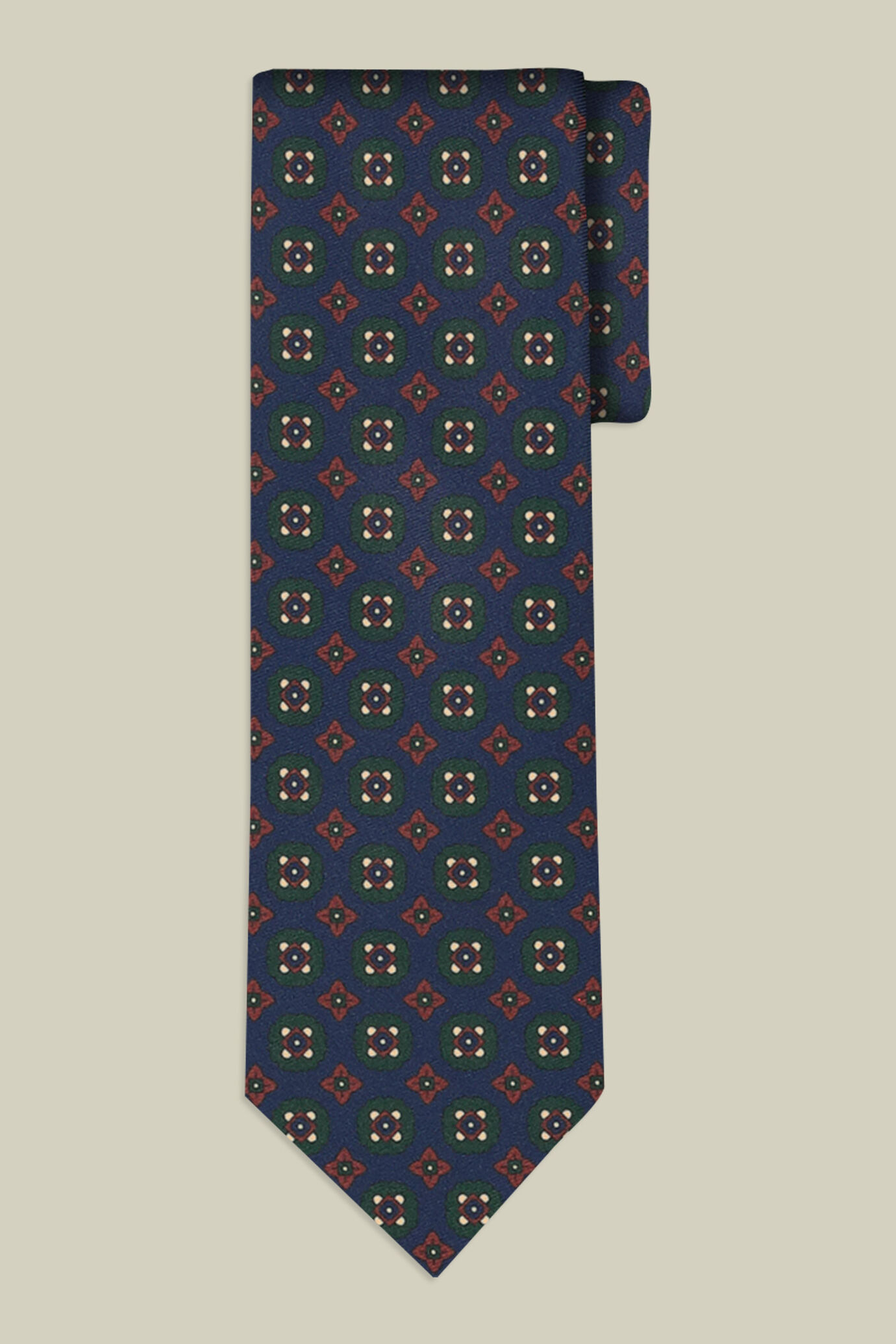 Cravatta uomo con micro fantasia geometrica