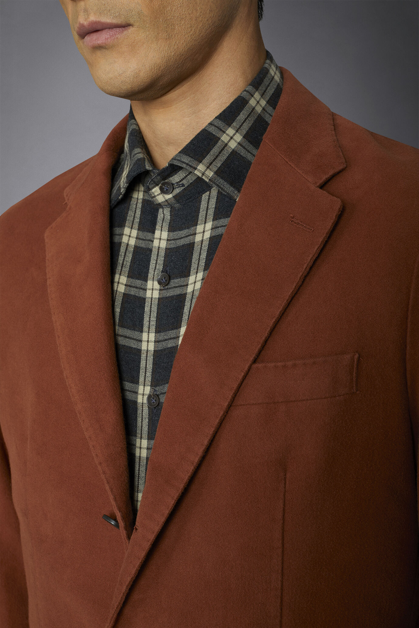 Veste à simple boutonnage en moleskine unie, coupe régulière image number 3