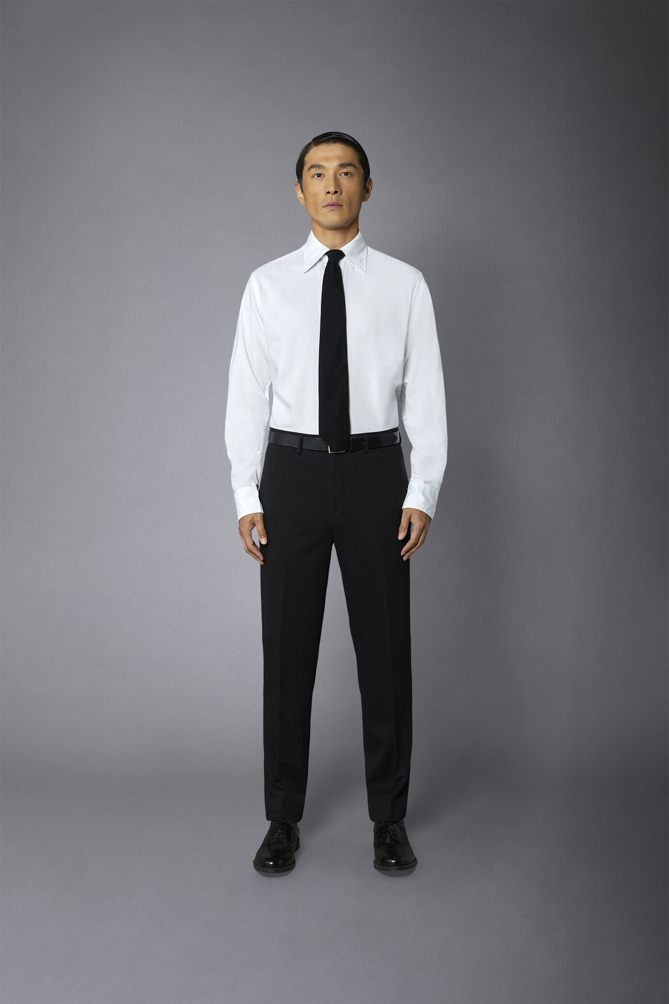 Pantalone uomo in jersey senza pinces regular fit image number 2