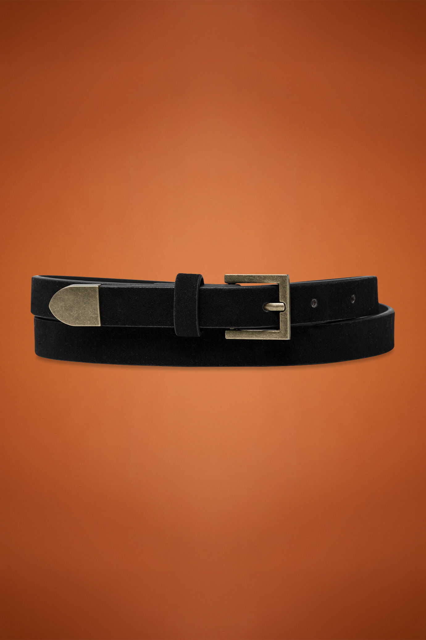 Cintura donna rivestita in pelle scamosciata