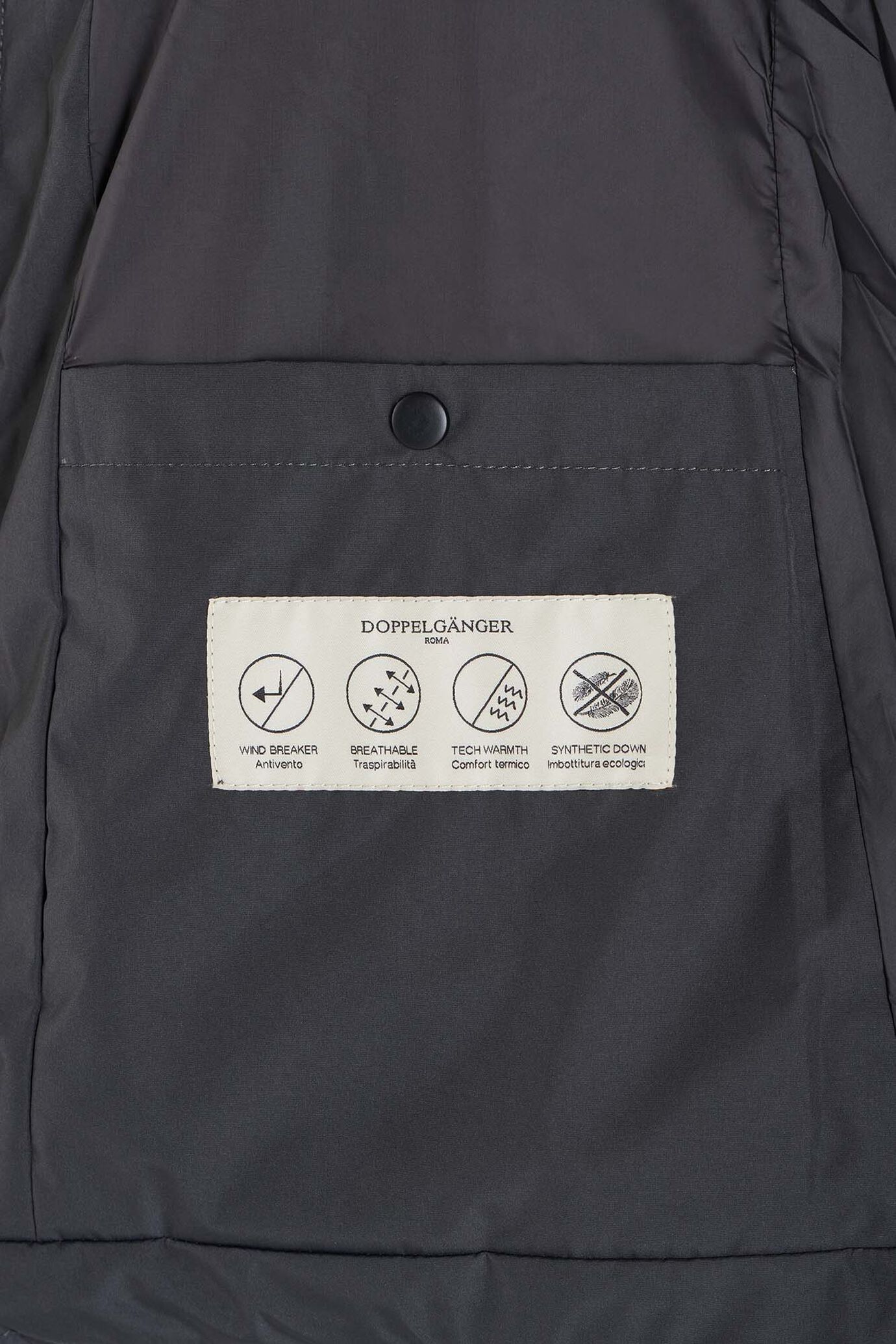 Quilted padded jacket poly tech image number 5