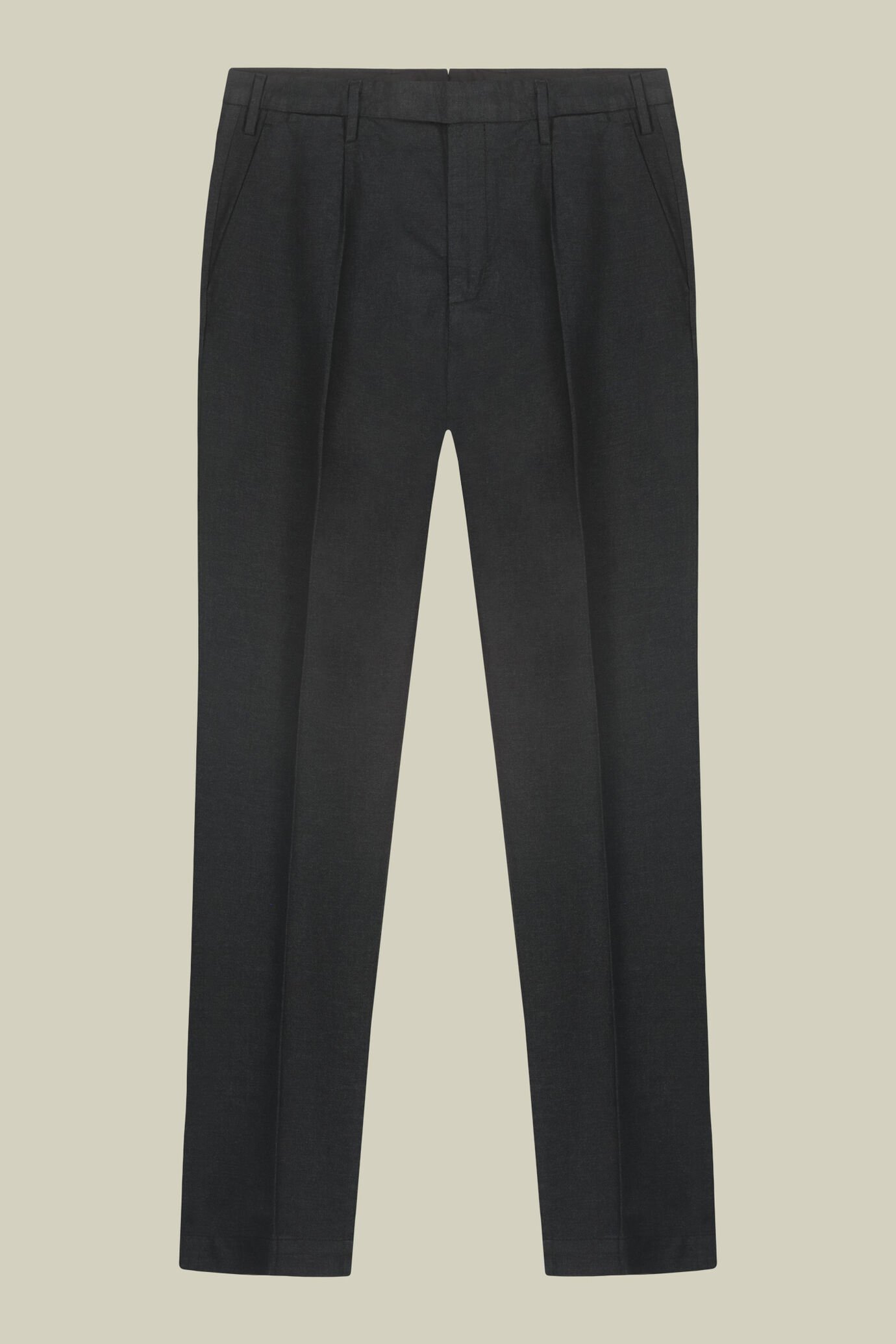 Pantalone uomo classico in twill melange regular fit