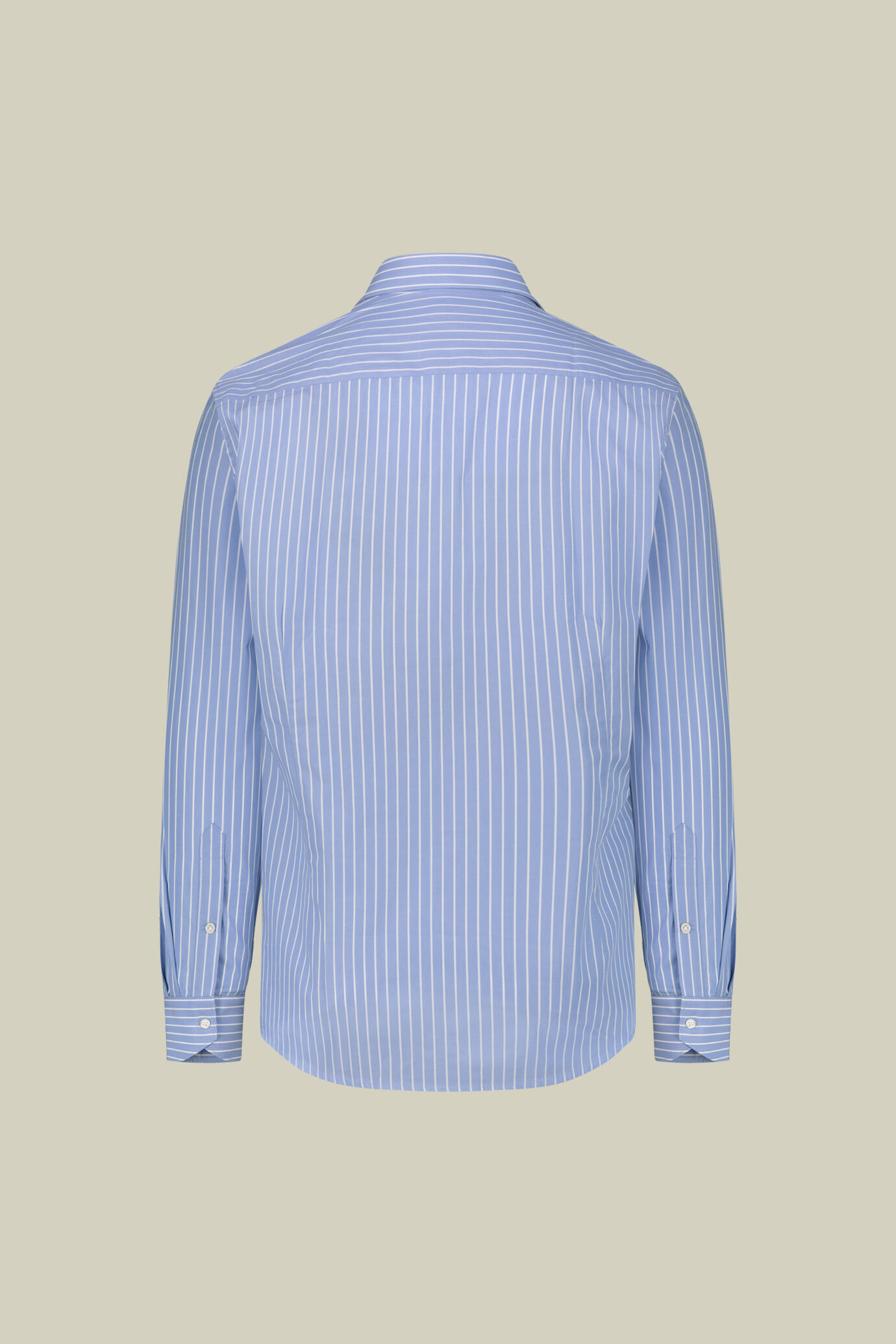 Men&rsquo;s regular-fit shirt in 100% yarn-dyed cotton with wide stripes image number 6