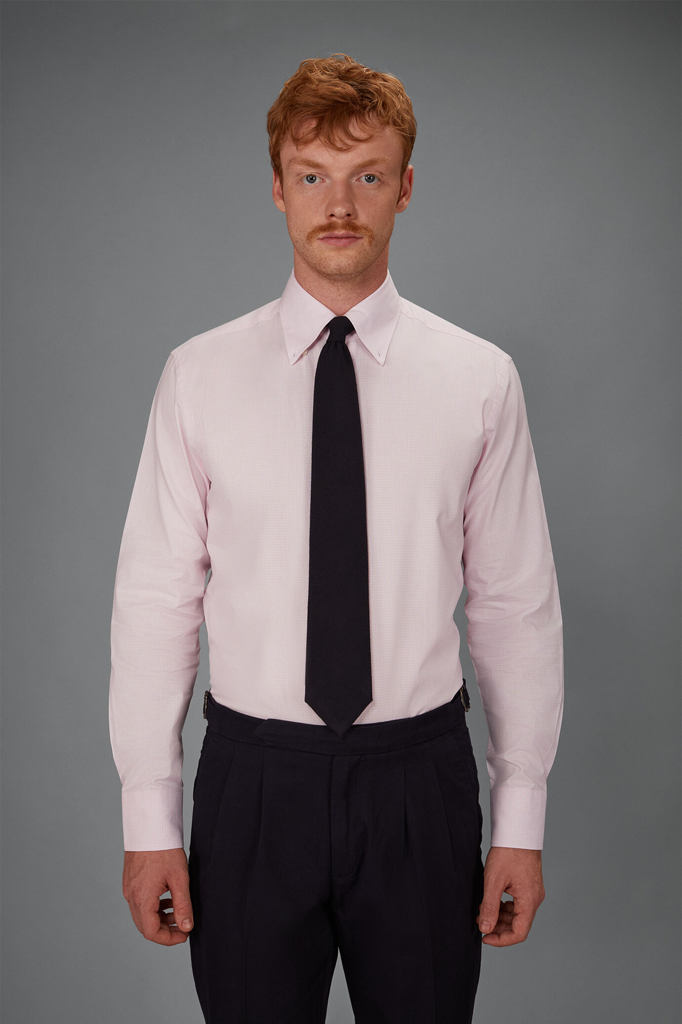 Camicia uomo in 100% cotone tinto filo vichy regular fit image number 1