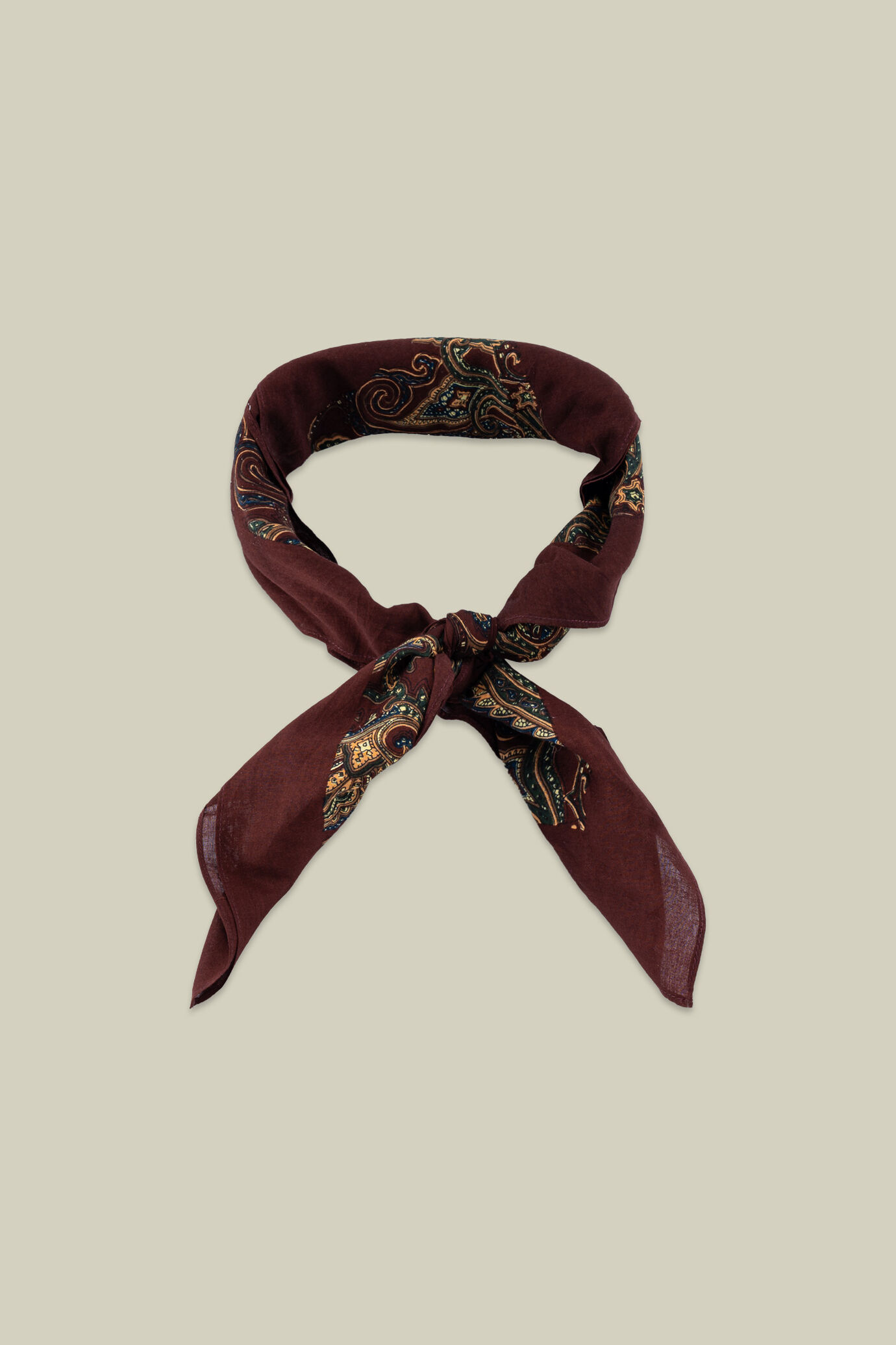 Men's scarf with macro paisley pattern image number 2