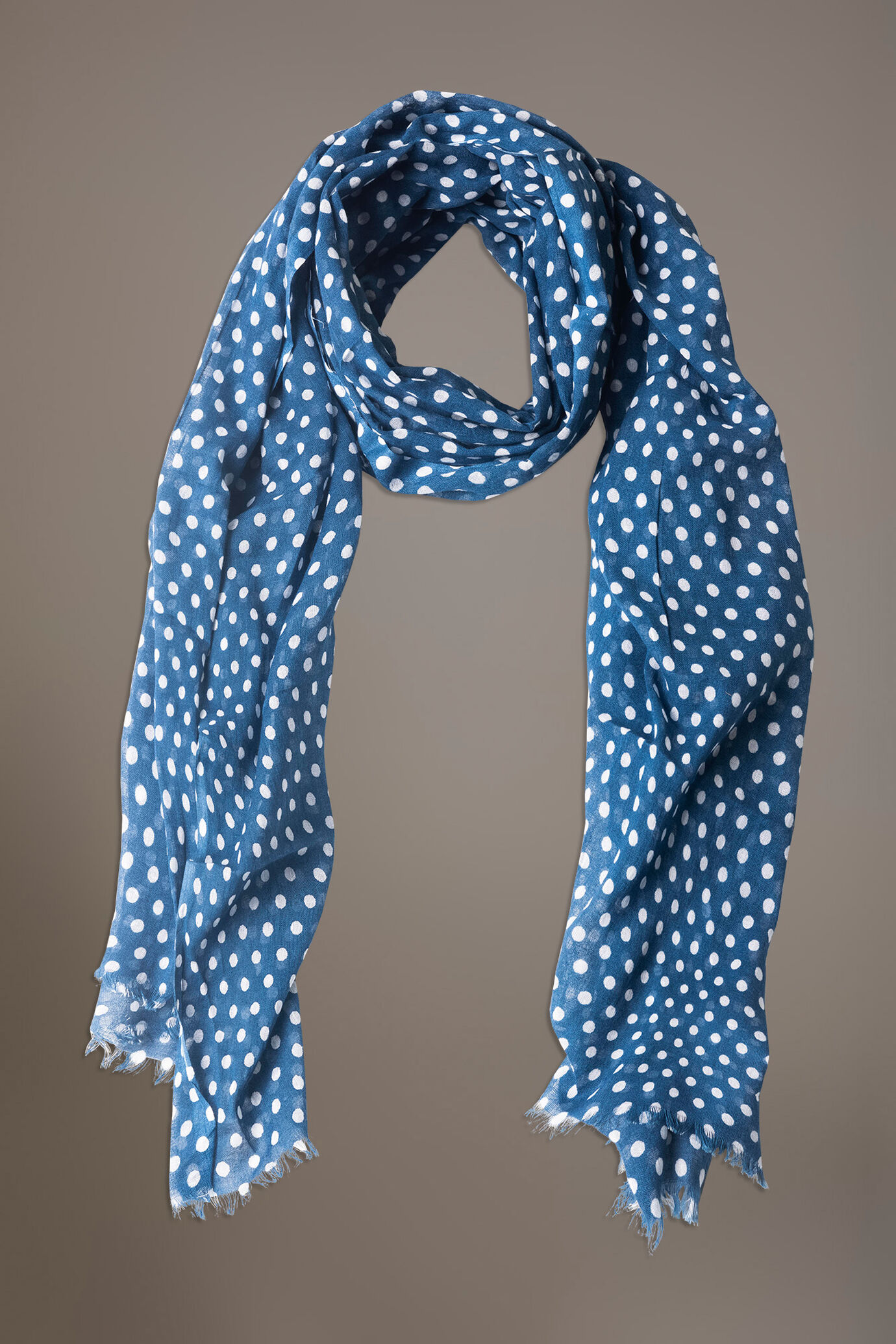 Herrenschal mit Polka-Dot-Muster, gewebt aus Baumwolle image number 0