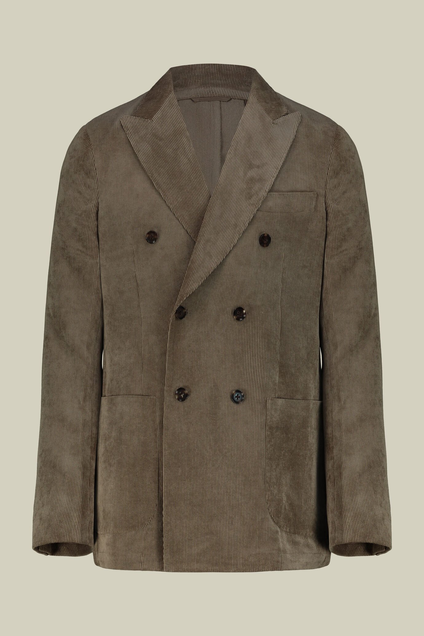 Abito uomo doppiopetto in velluto a coste regular fit image number 4