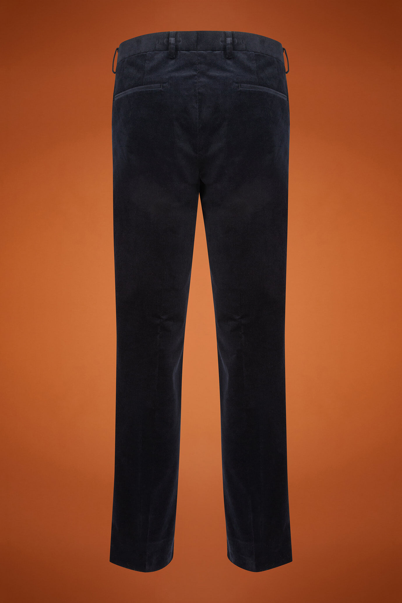 Pantalone classico uomo con doppia pince in velluto a coste regular fit image number 5