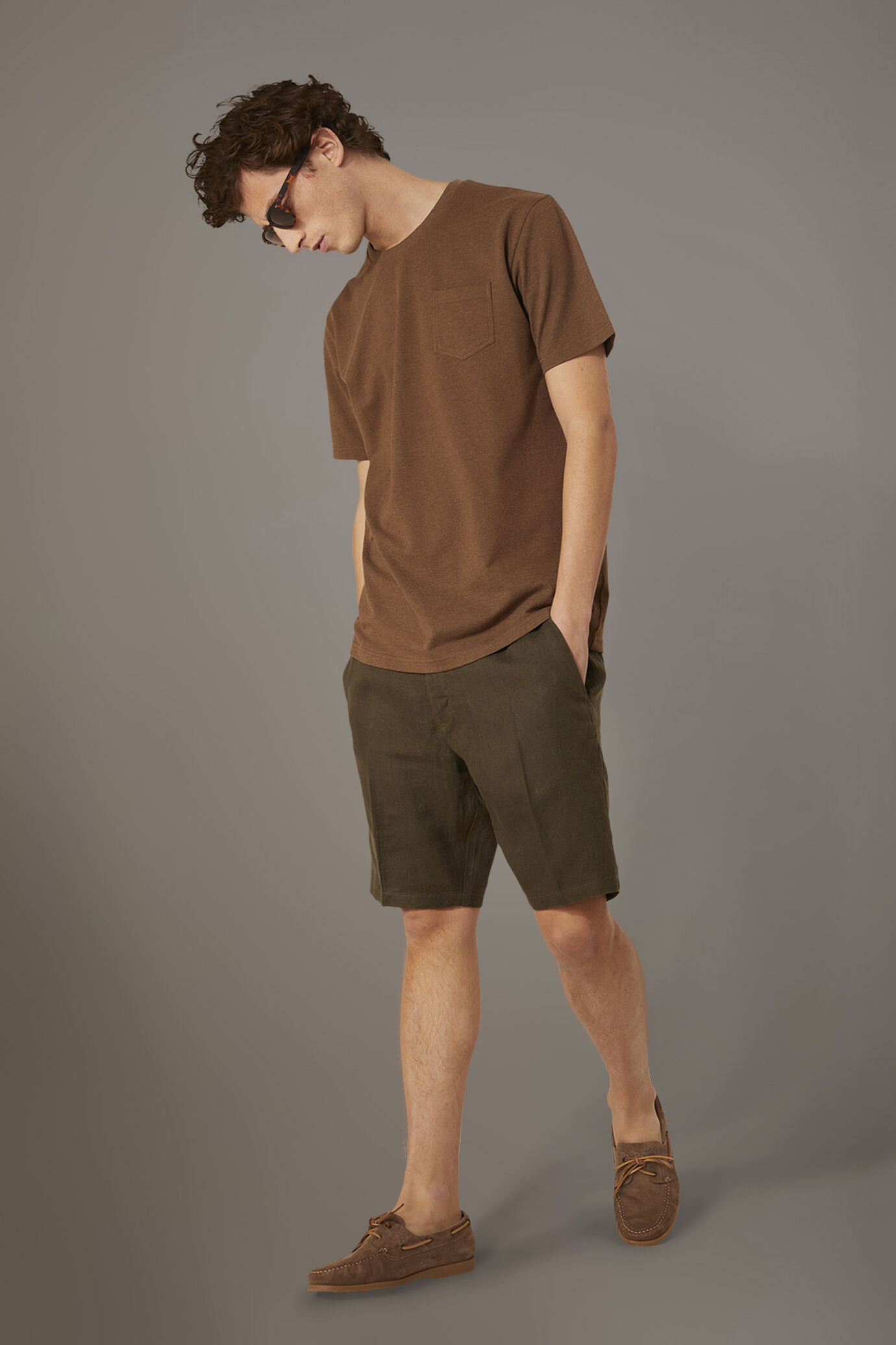 Klassische Bermudas 100% Leinen image number 0