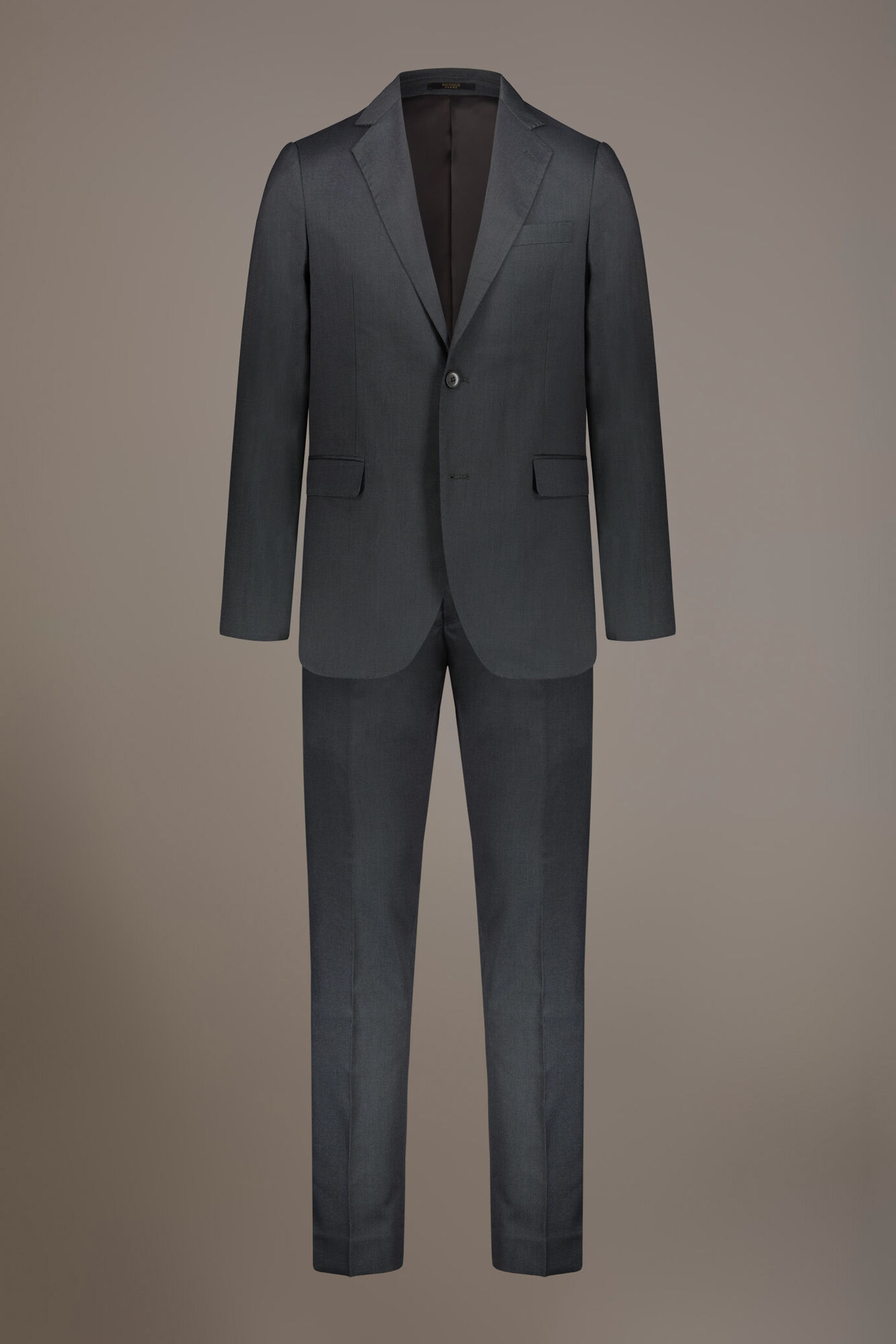 Regular fit single-breasted suit in microcheck fabric image number 9