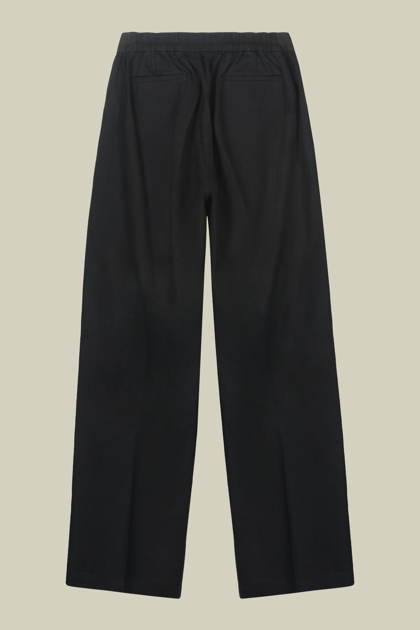 Women's trousers with visible elastic waistband image number 1