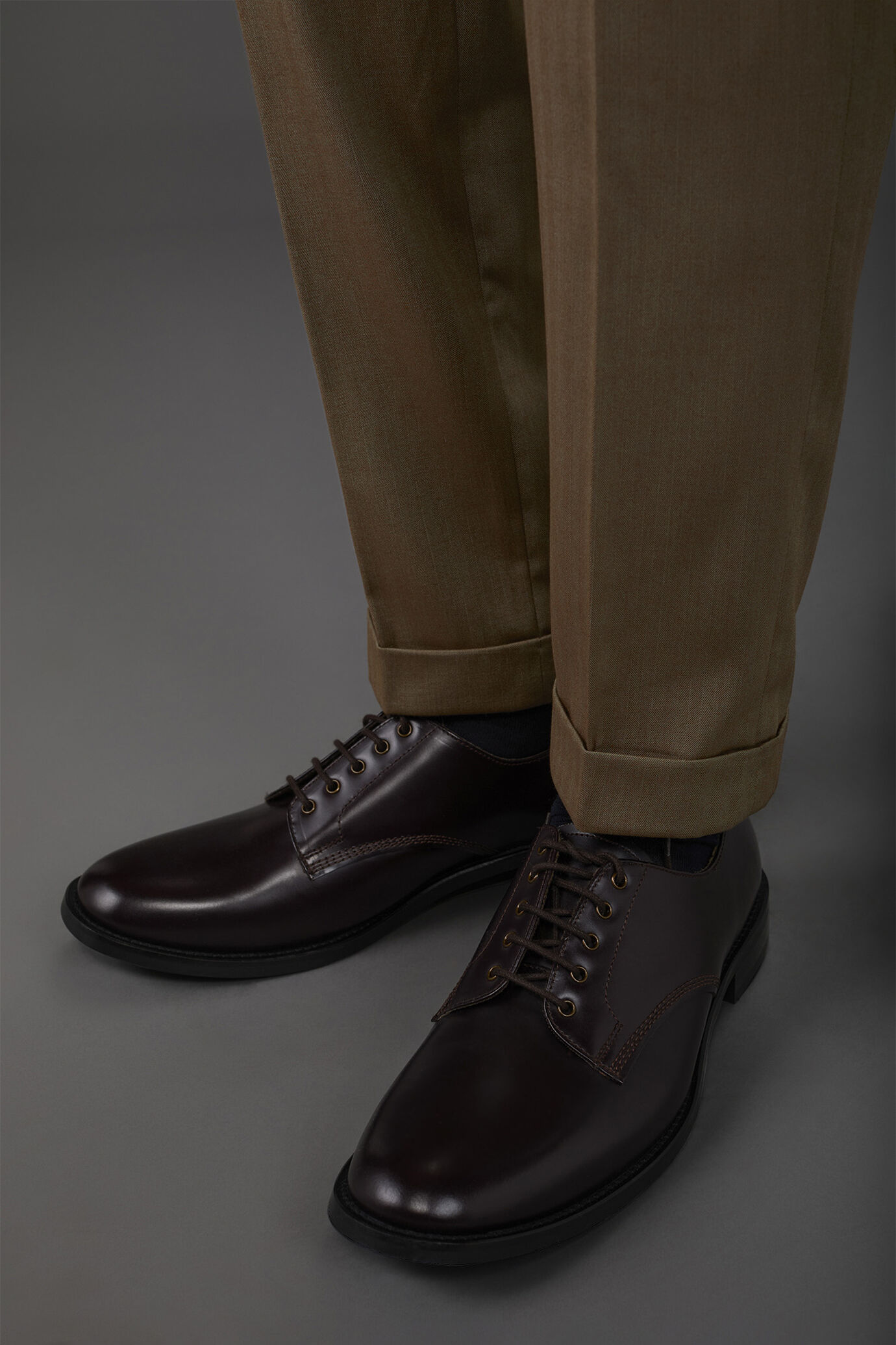 Derby shoe in 100% genuine leather