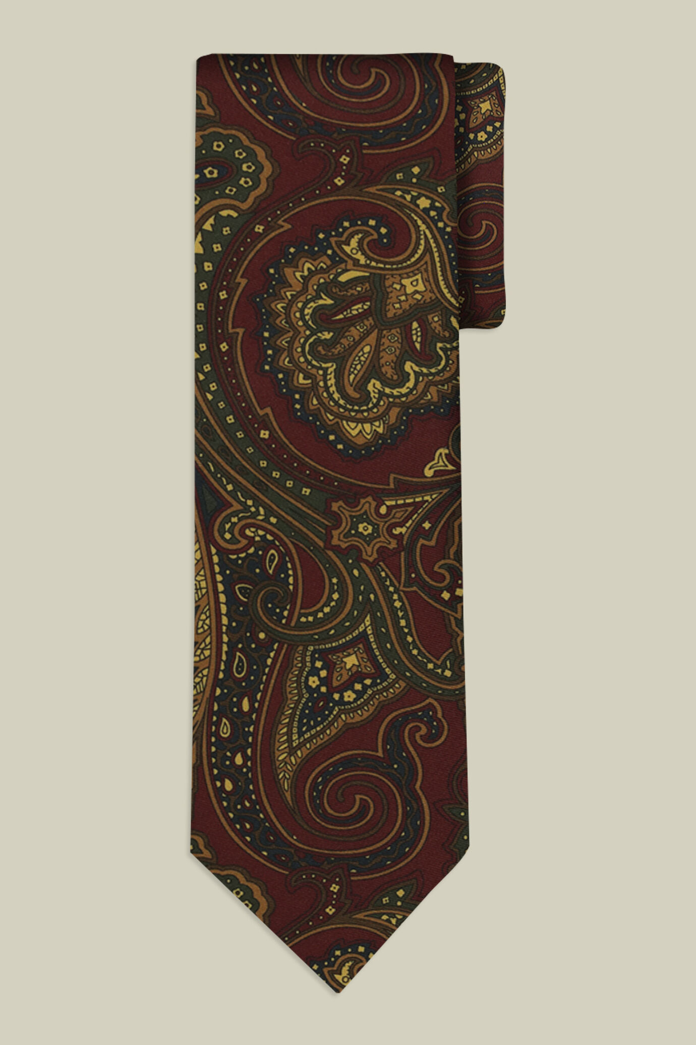 Men's macro paisley patterned tie image number 1