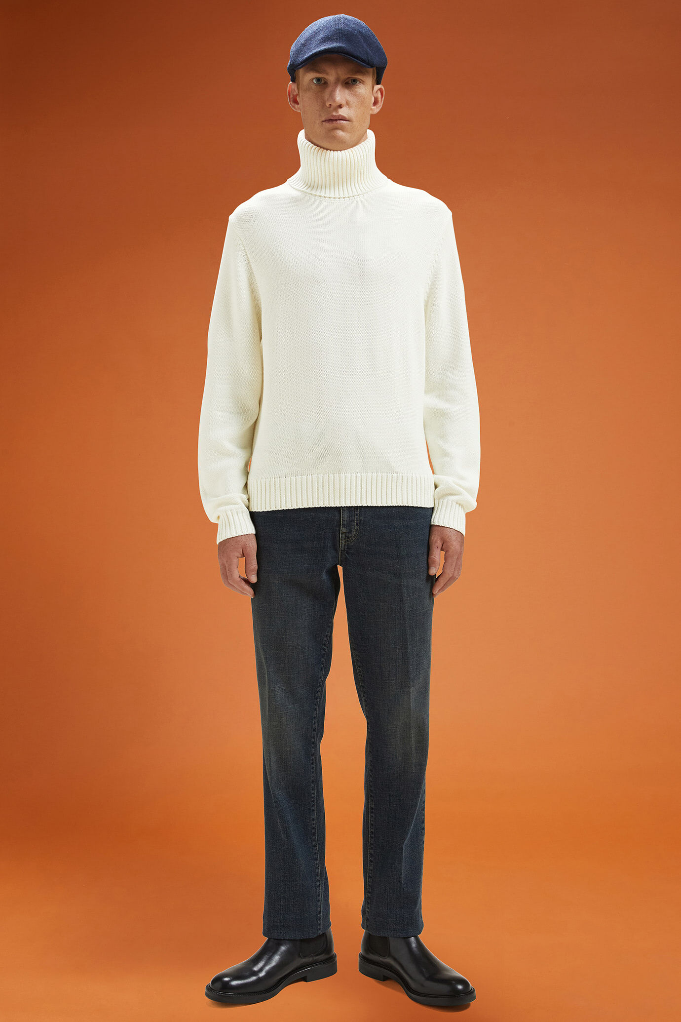Maglia uomo dolcevita in costa inglese regular fit image number 2