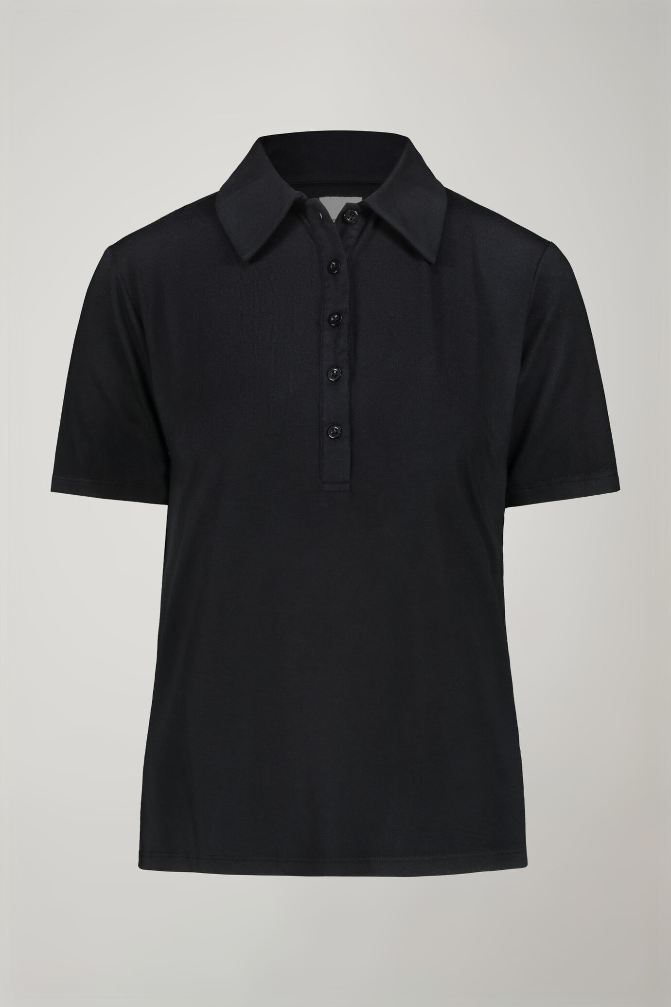 Polo donna manica corta in jersey di cotone tinta unita image number 4