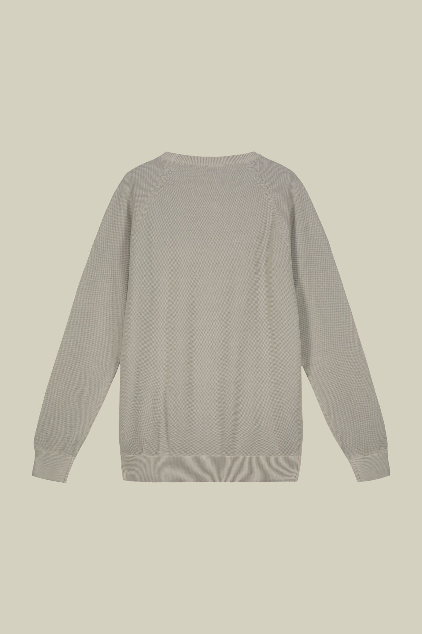 Men's crew neck pure cotton sweater with raglan sleeves image number 5