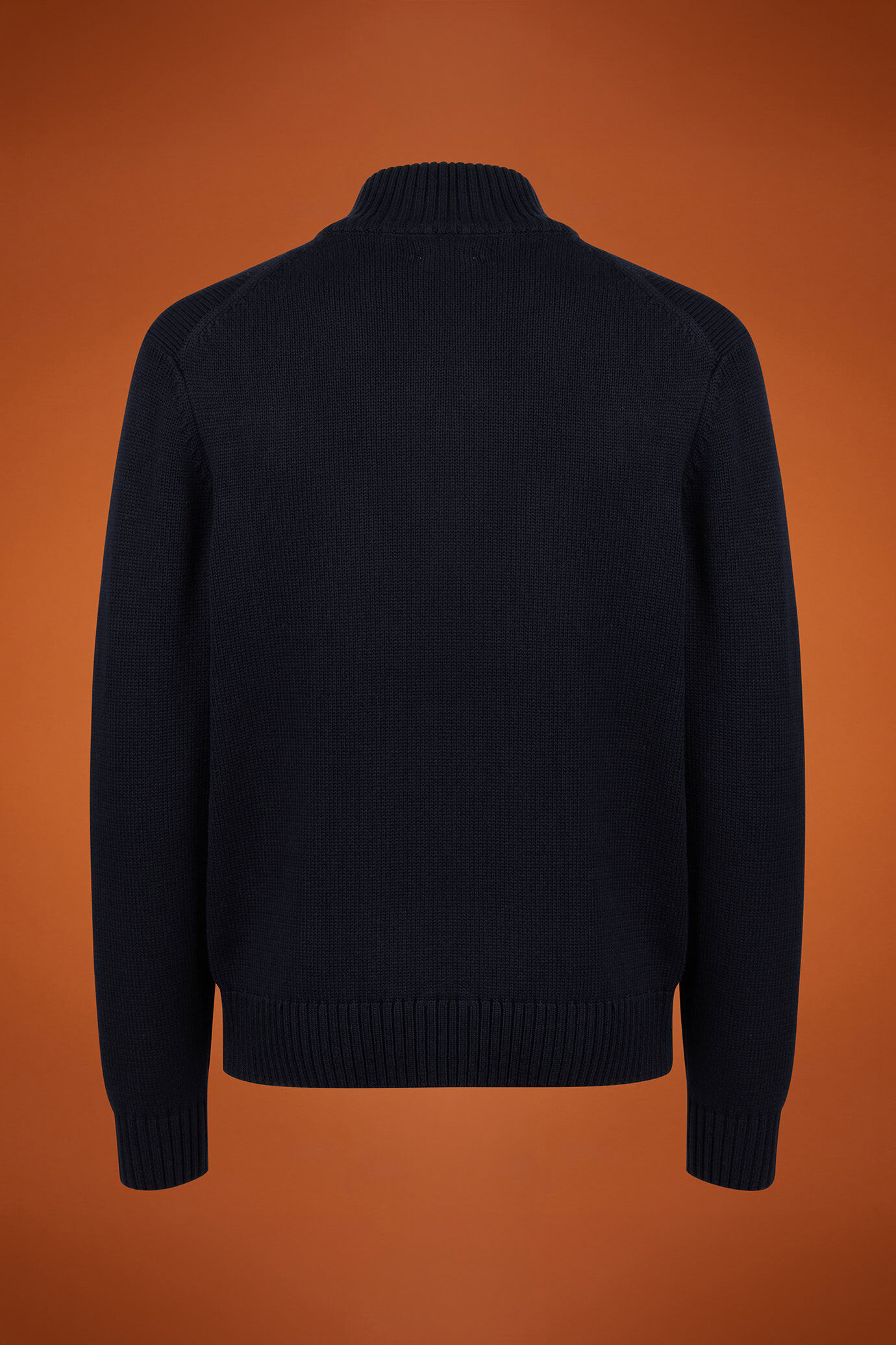 Herren-Strickjacke mit hohem Ausschnitt aus 100 % Baumwolle in normaler Passform image number 5