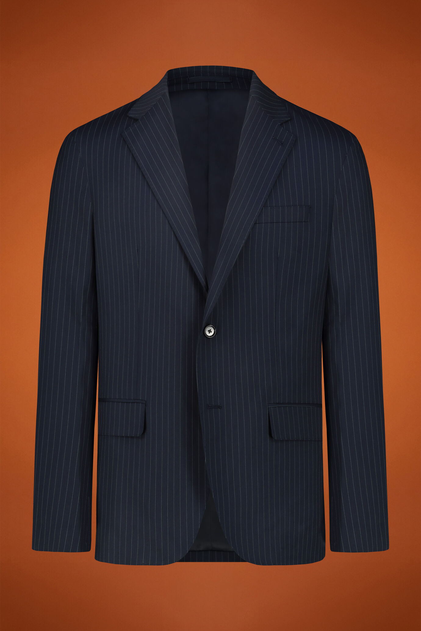 Abito uomo monopetto gessato regular fit