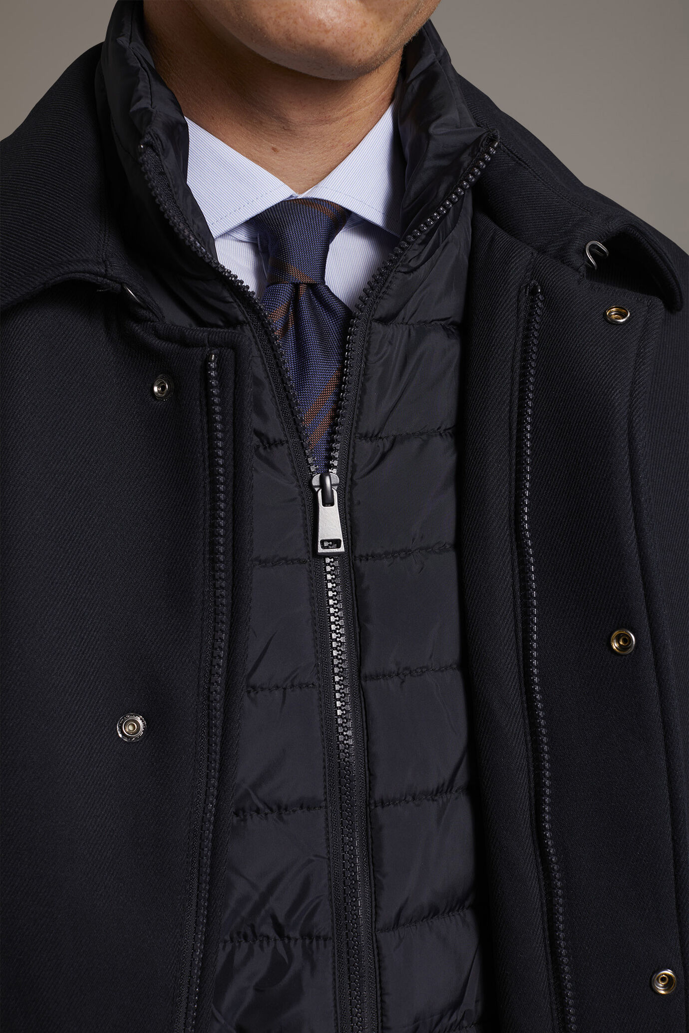 Cappotto imbottito tessuto twill image number 4