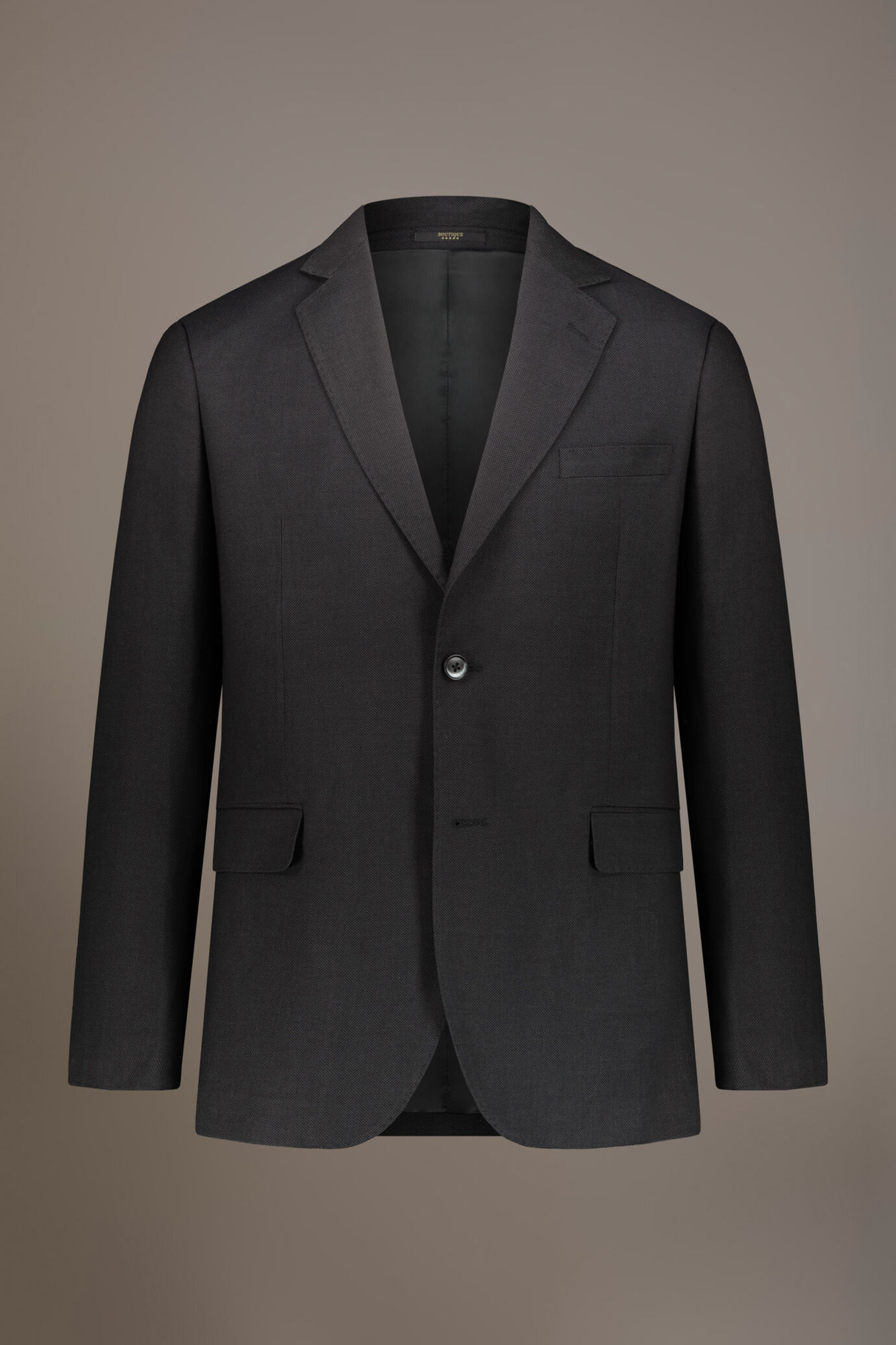 Regular fit single-breasted suit in birdseye fabric image number 5