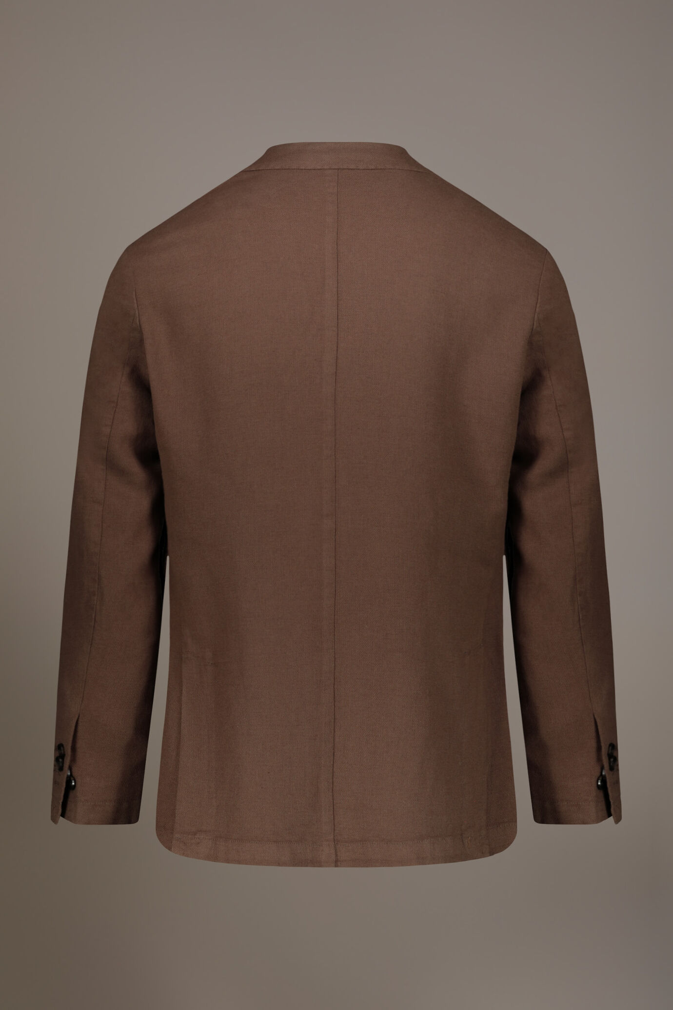 Single breasted  cotton linen jacket with patch pocket image number 4
