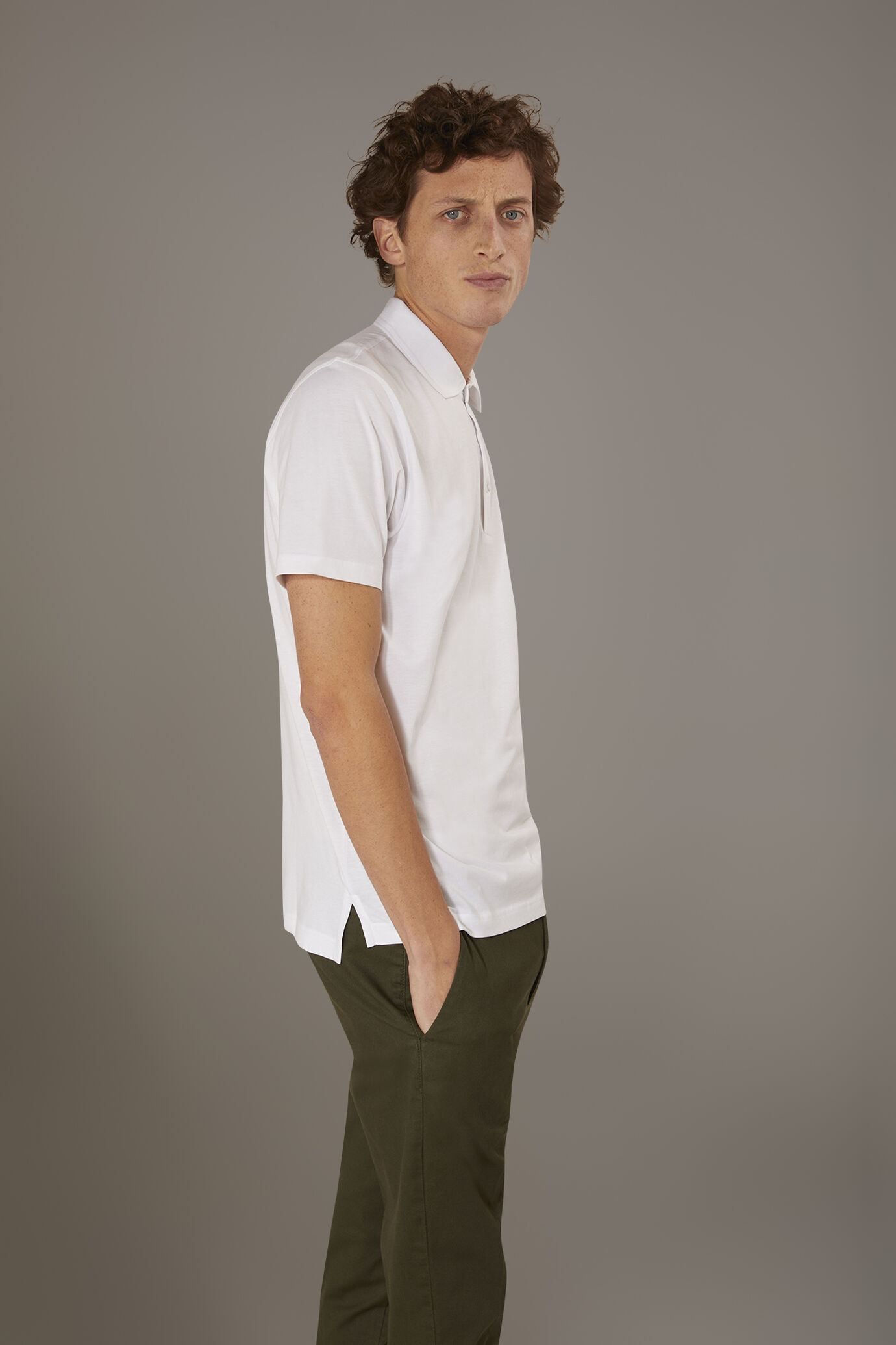 Polo manches courtes 100% coton Supima image number 0