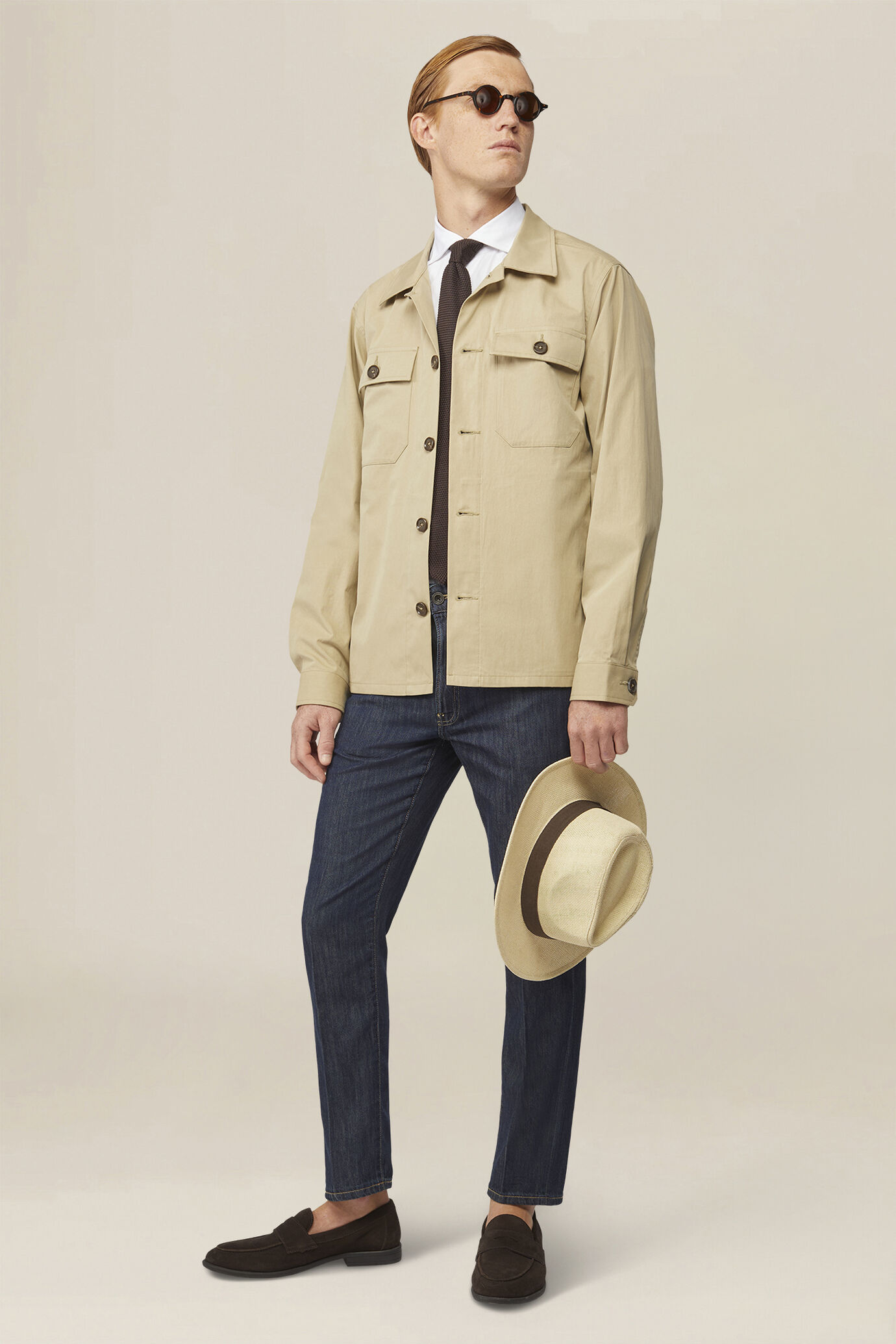 Giacca camicia uomo sfoderata regular fit