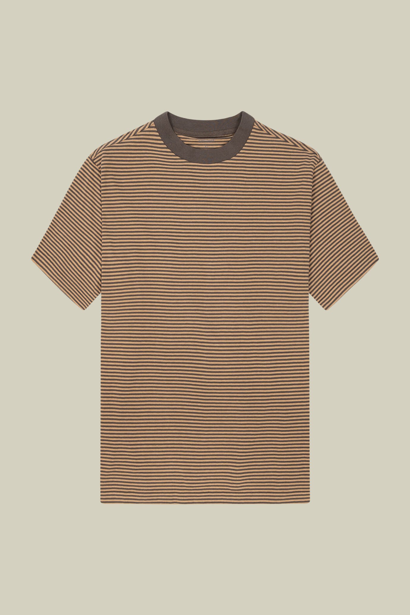 Men's T-shirt in 100% cotton jersey with narrow stripes, regular fit