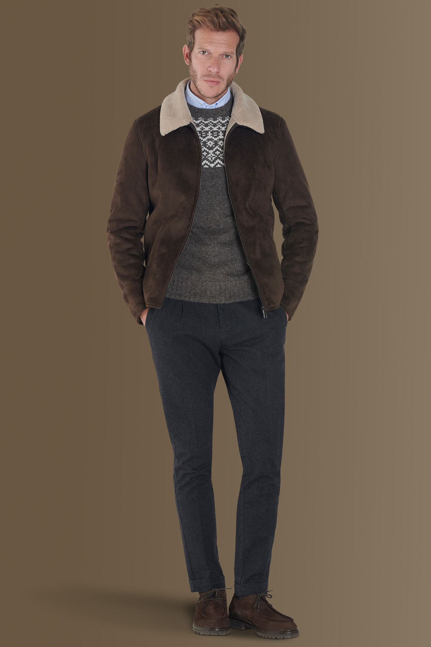 Sheepskin ecosuede jacket image number 0