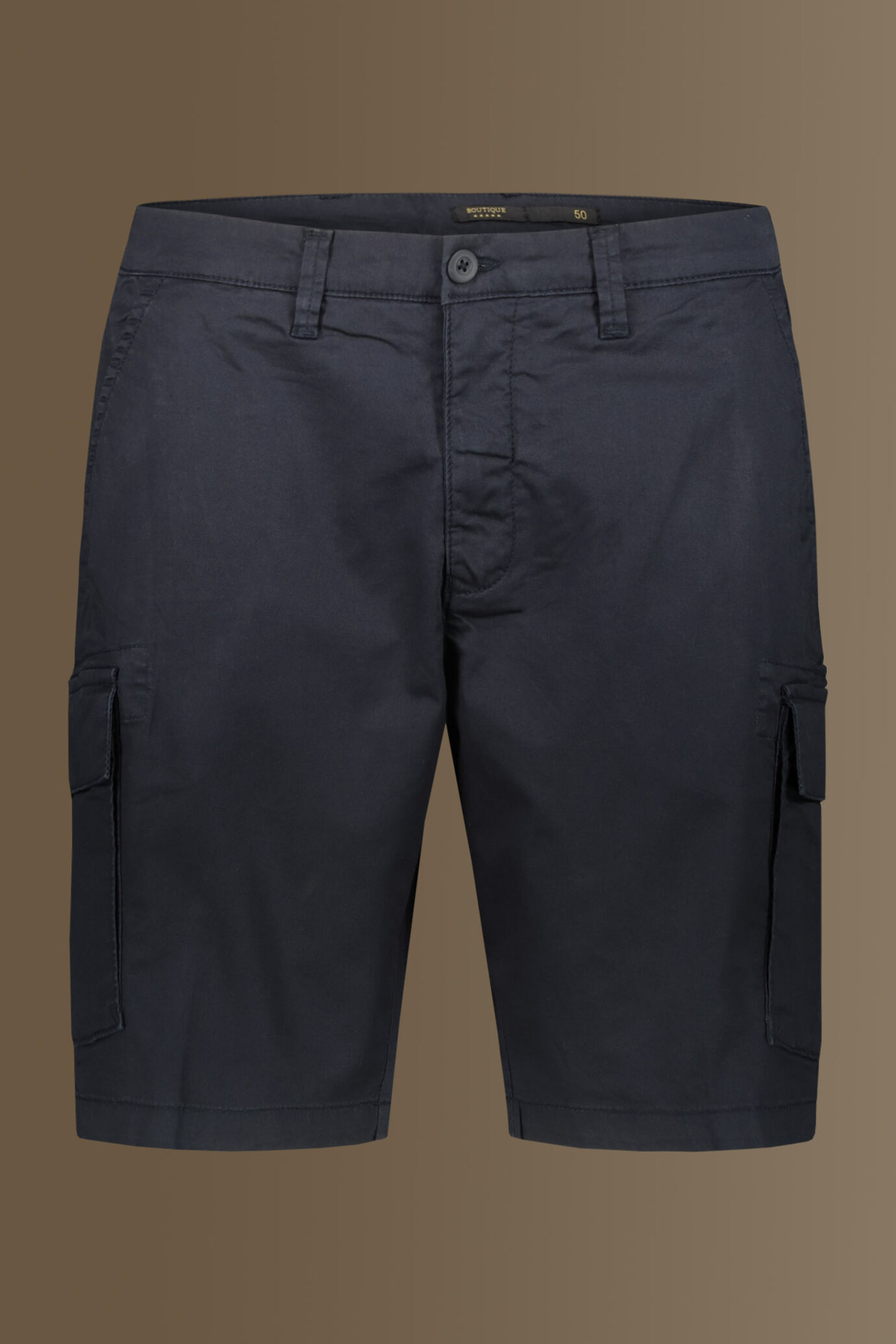 Cargo bermuda twill stretch construction image number 0