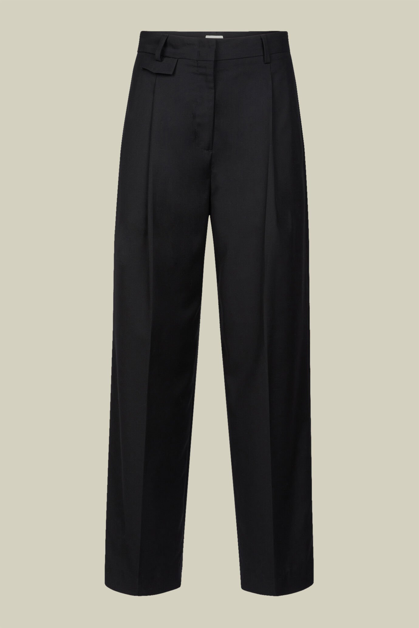 Pantalon uni avec côtés élastiques image number 0
