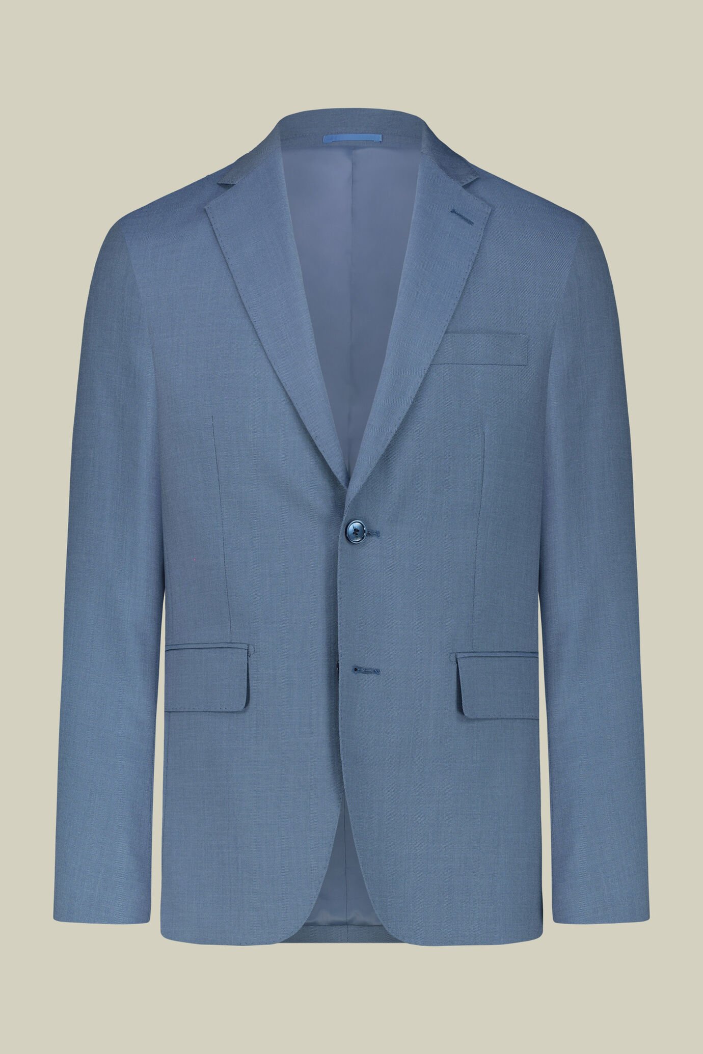 Costume homme à un bouton, tissu twill, coupe regular