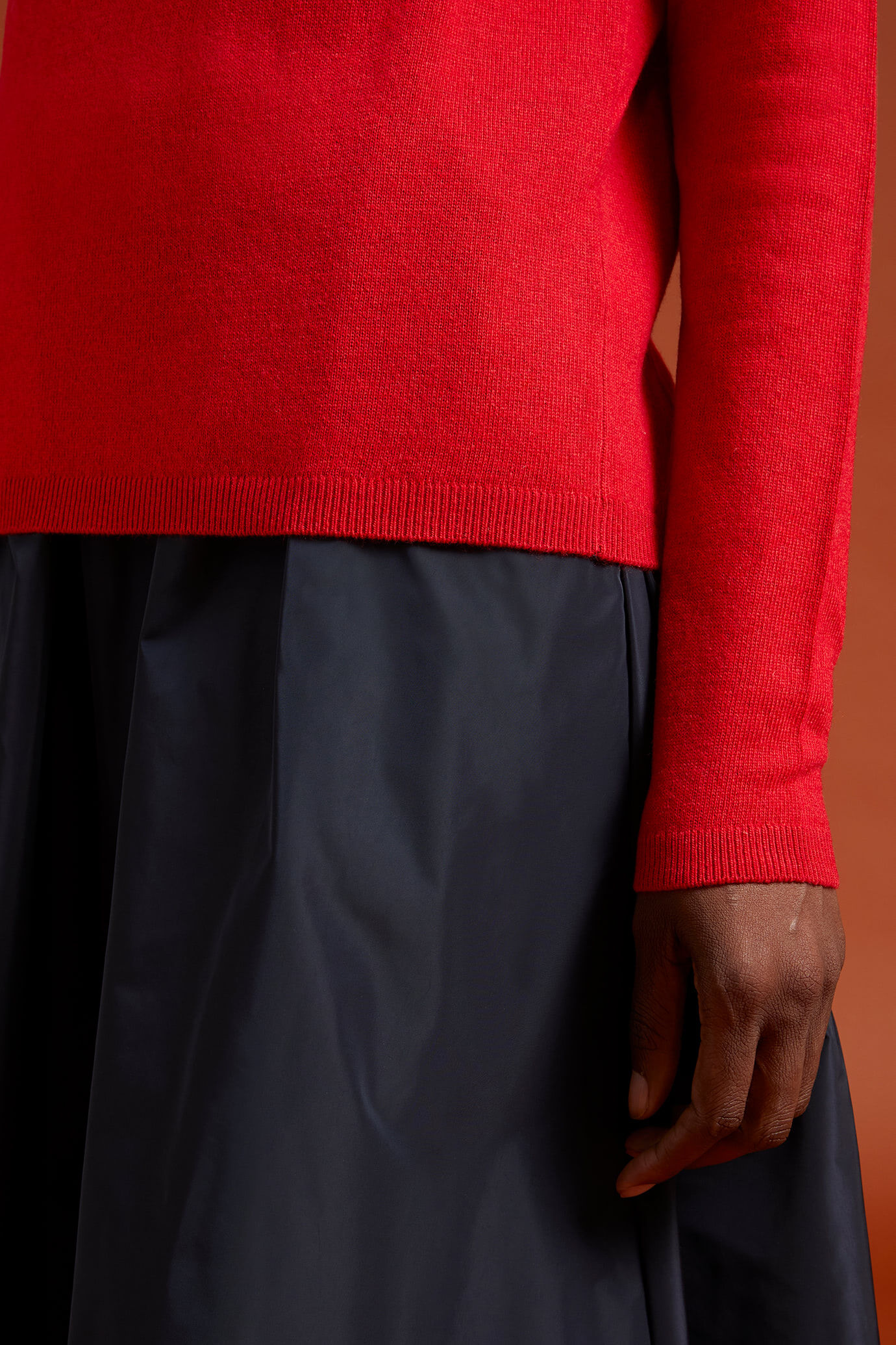 Pull col montant pour femme, coupe classique, en laine et cachemire image number 3