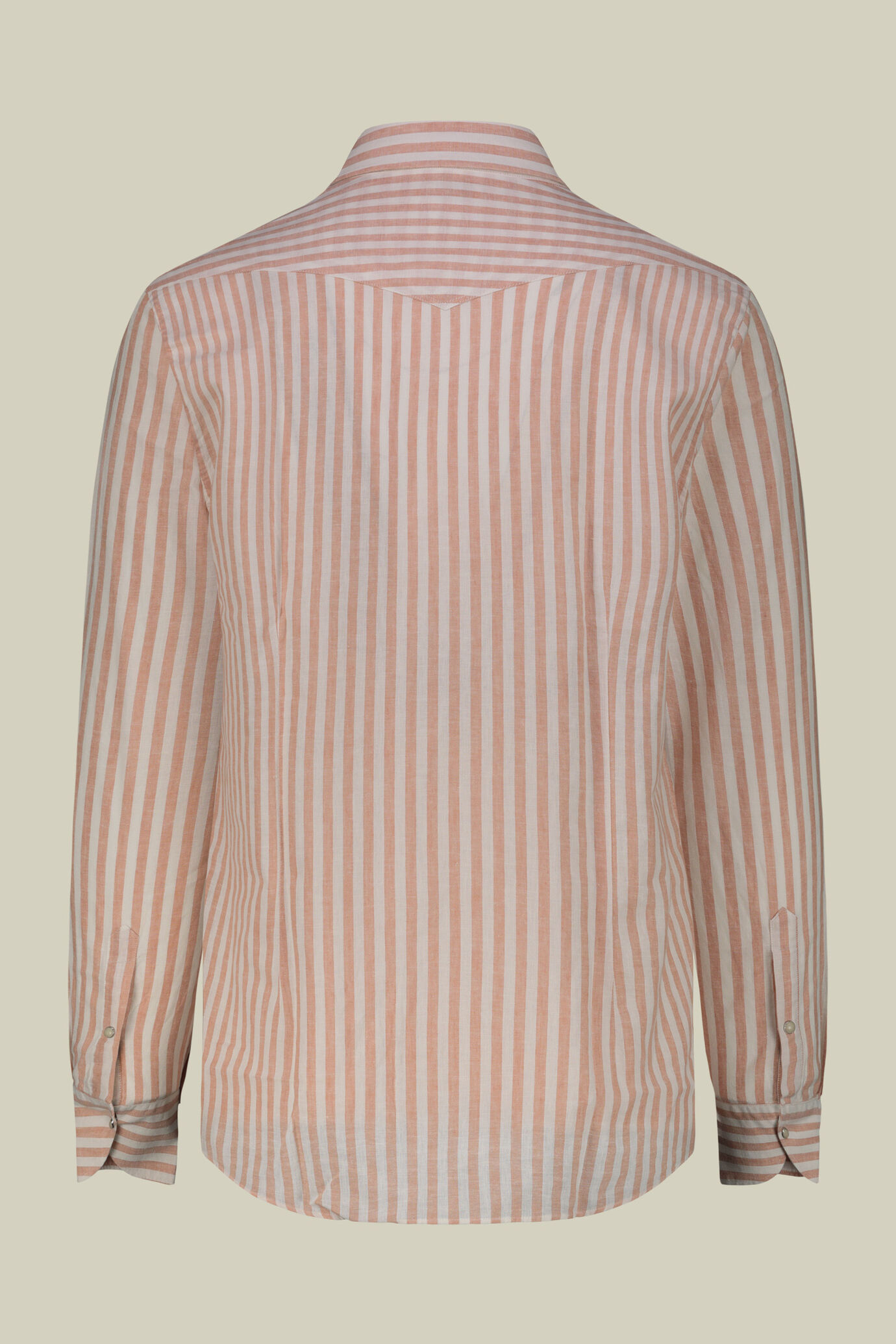Camicia uomo misto lino cotone righe larghe image number 5