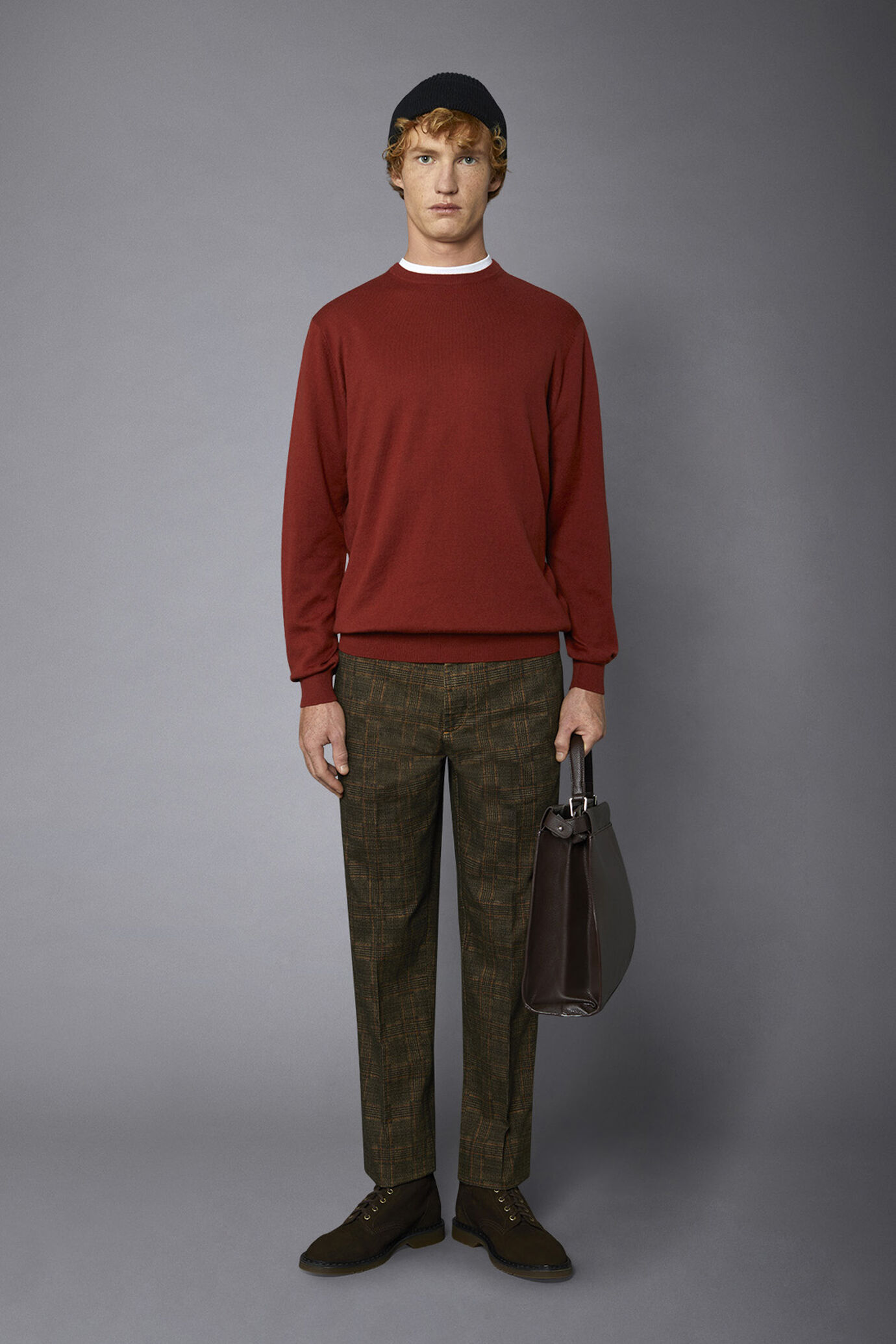 Pantalone chino uomo principe di galles regular fit image number 0