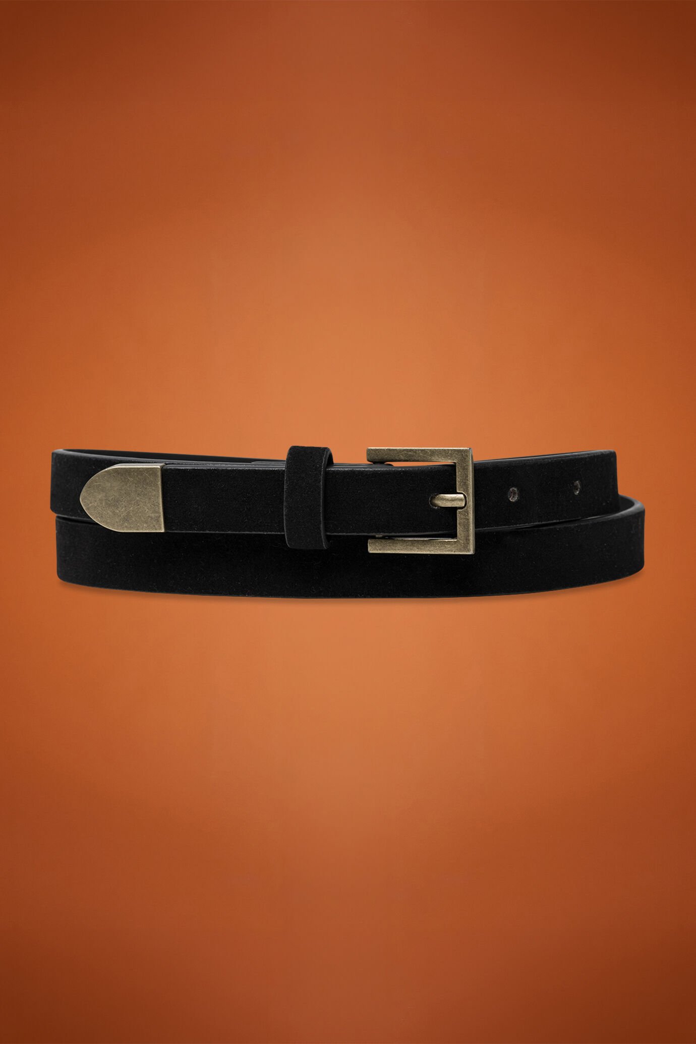 Cintura donna rivestita in pelle scamosciata