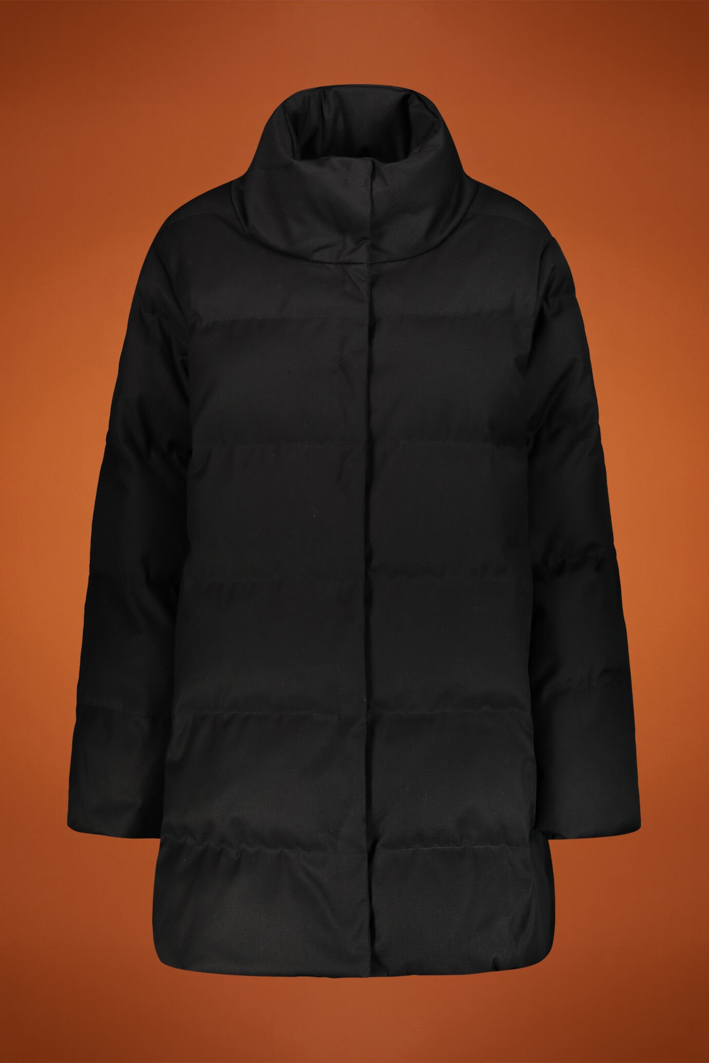 Einreihige Daunenjacke aus einer Wollmischung