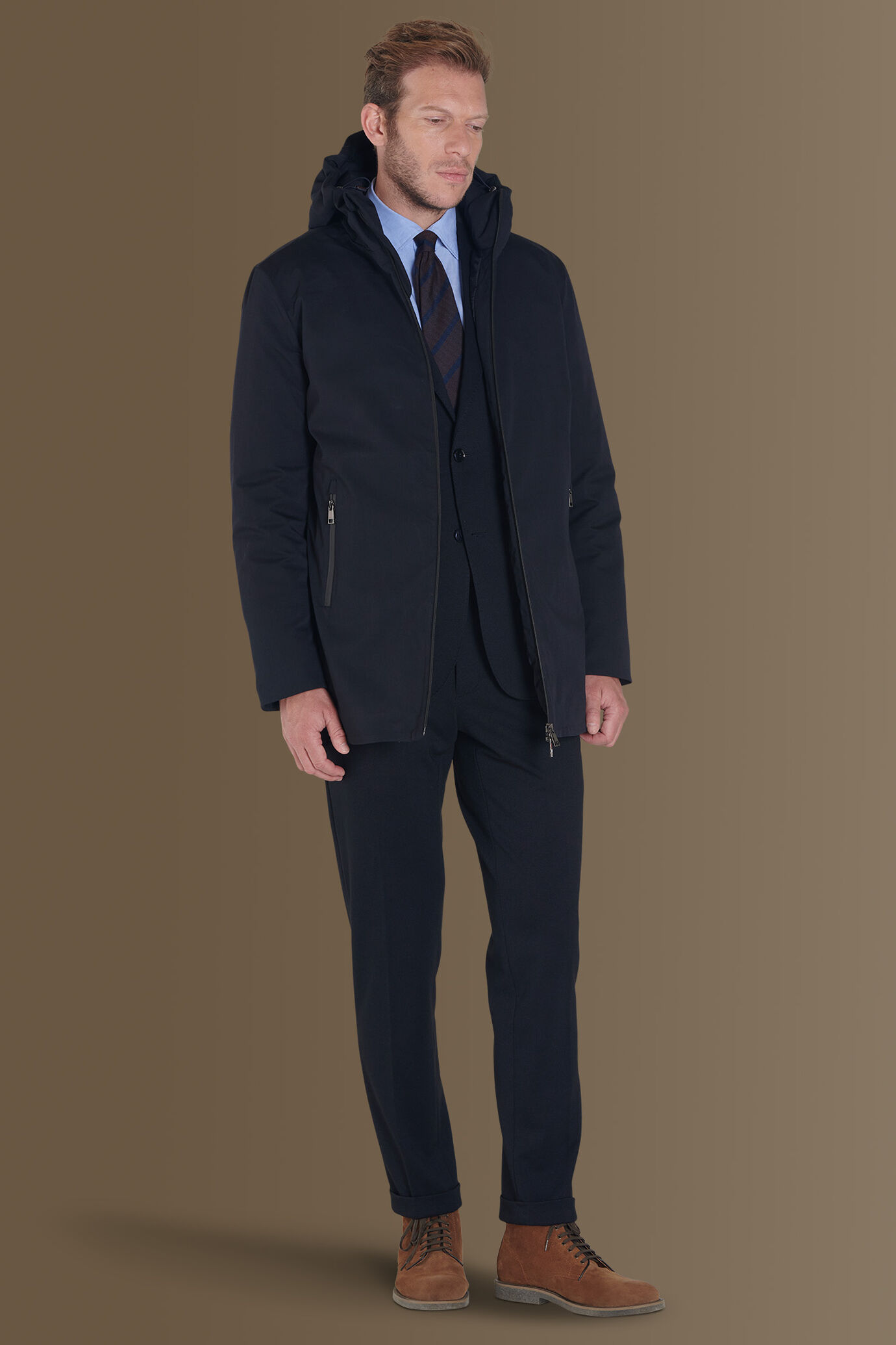 Coated tech parka image number 0